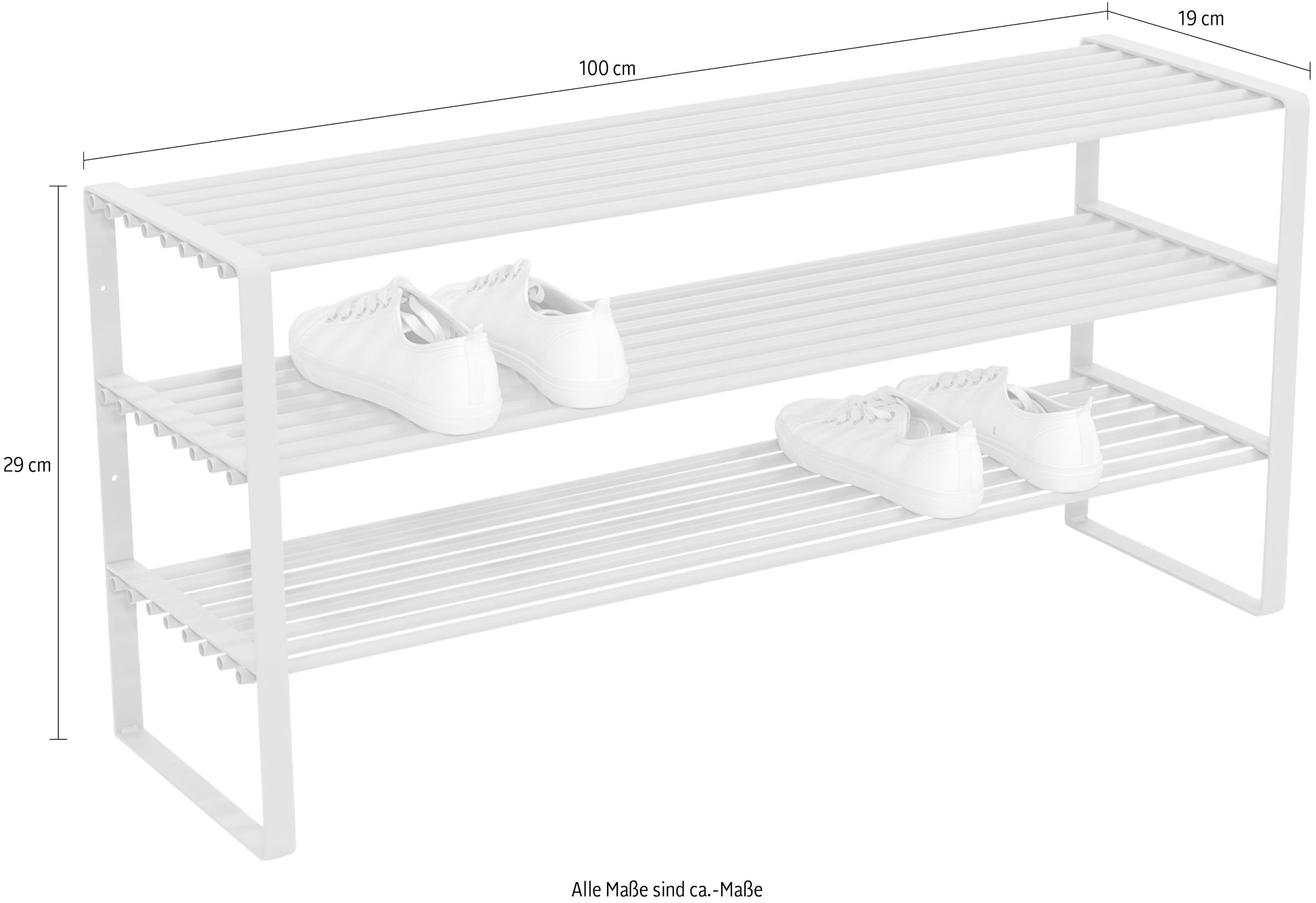 Spinder Design Schuhregal »REX SR 2« 1 Stk. tlg. Regal aus Stahl, wahlweise Breite 70 cm oder 100 cm