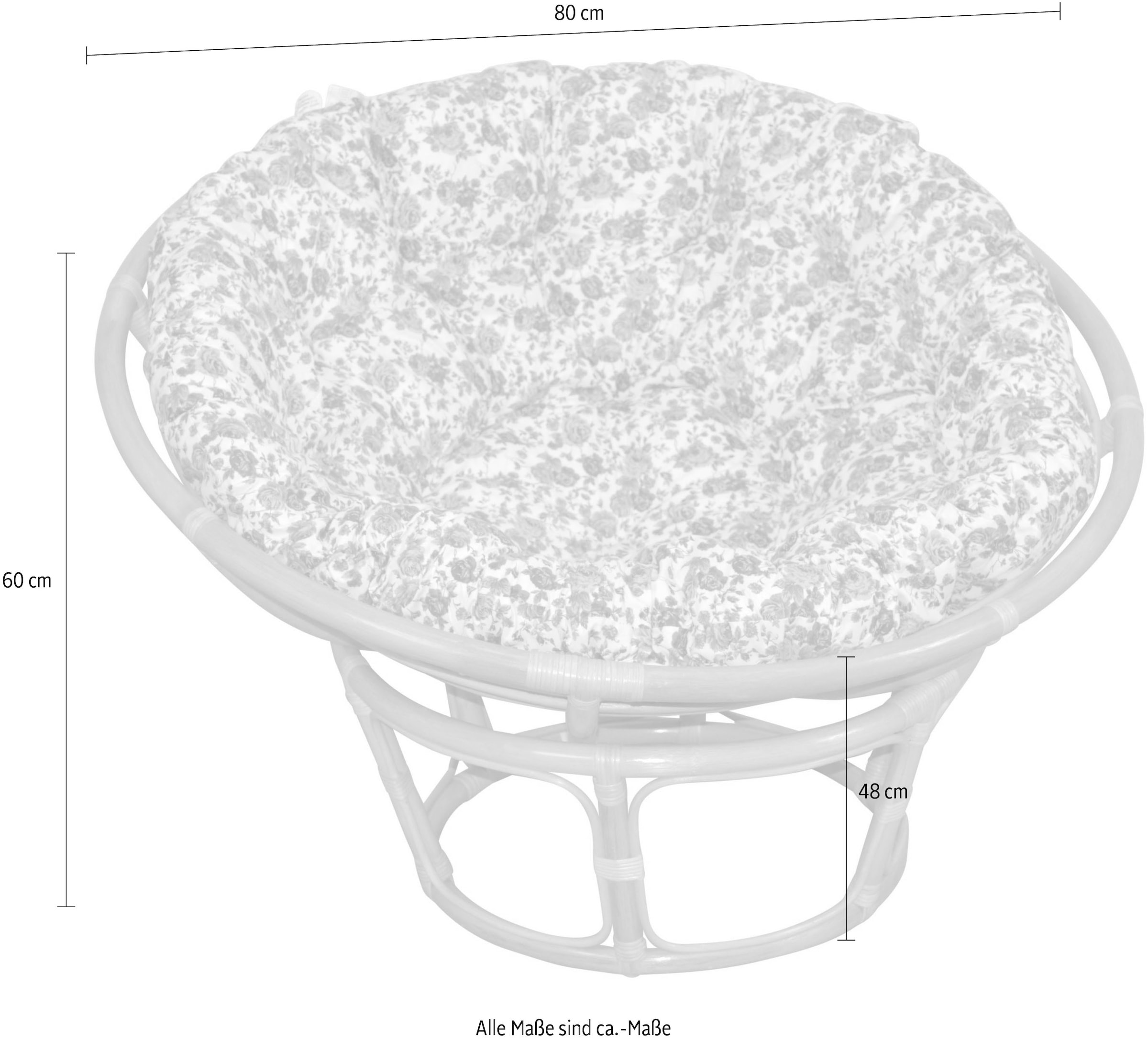 Home affaire Chaise en rotin () aus handgeflochtenem Rattan