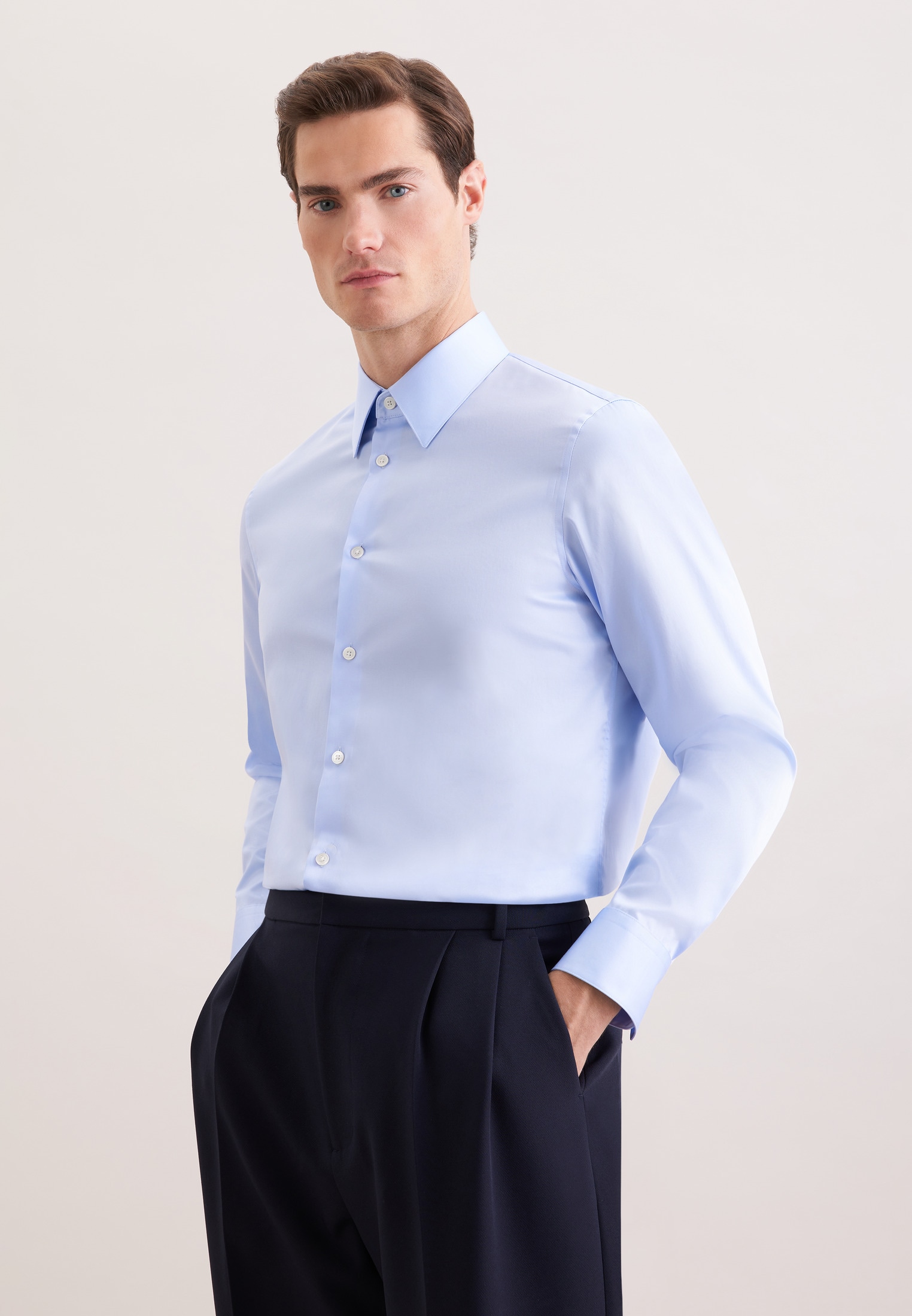 seidensticker Businesshemd »Schwarze Rose« Straight 1/1 Kentkragen Uni