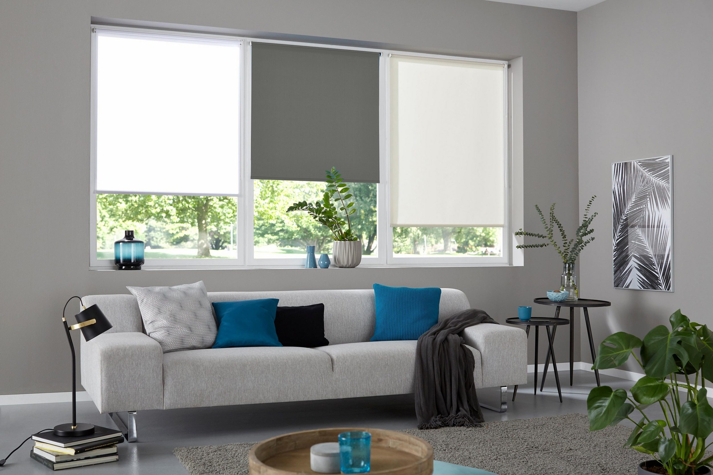 my home Seitenzugrollo »THEMSE« abdunkelnd Sichtschutz | Verdunkelung | energiesparend ohne Bohren freihängend Bestseller mit über 3000 4,5-Sterne-Bewertungen, Klemmträger