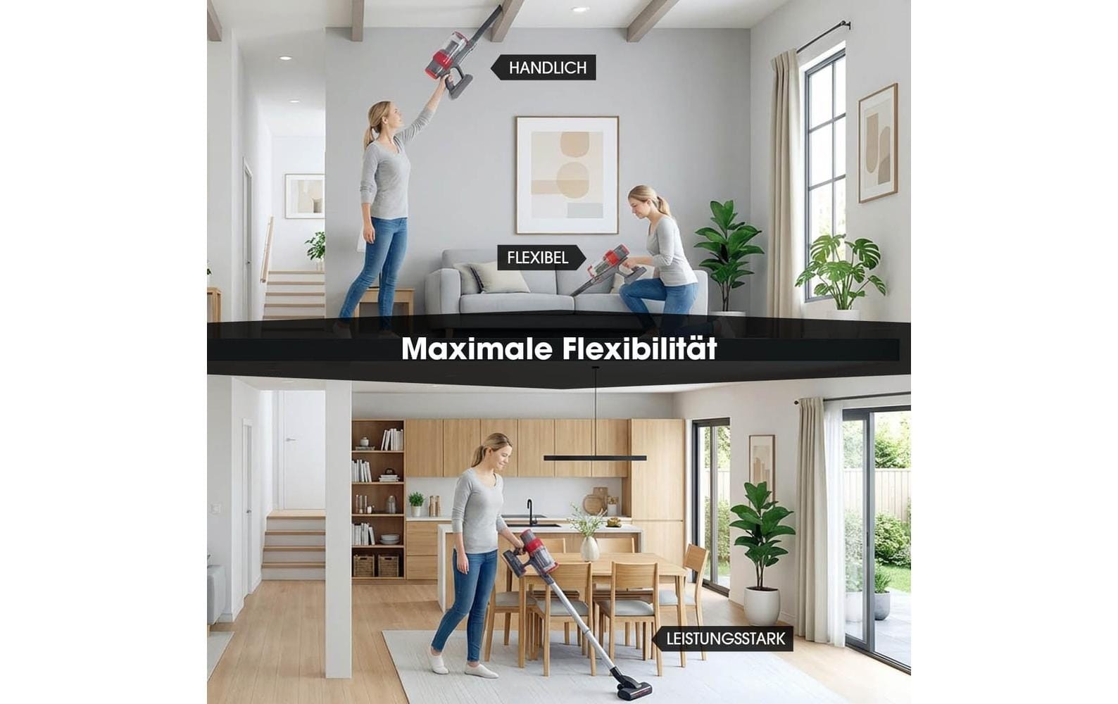CLEANmaxx Aspirateur à main et à manche sans fil »22,2 V«
