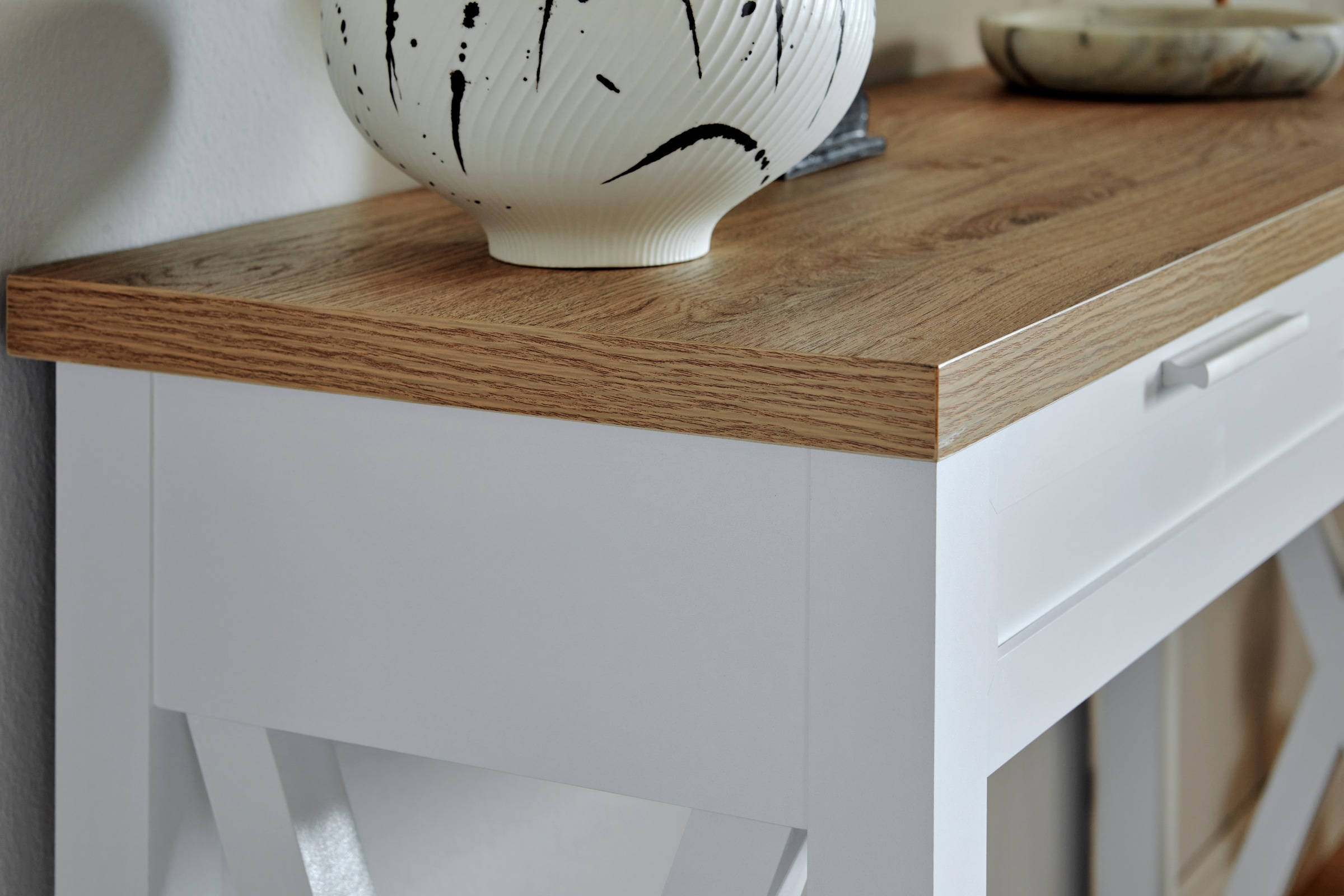 Jahnke Konsolentisch »Chalet« 1 Stk. tlg. Konsolentisch mit 2 Schubladen und Ablage, Landhausstil, X-Design