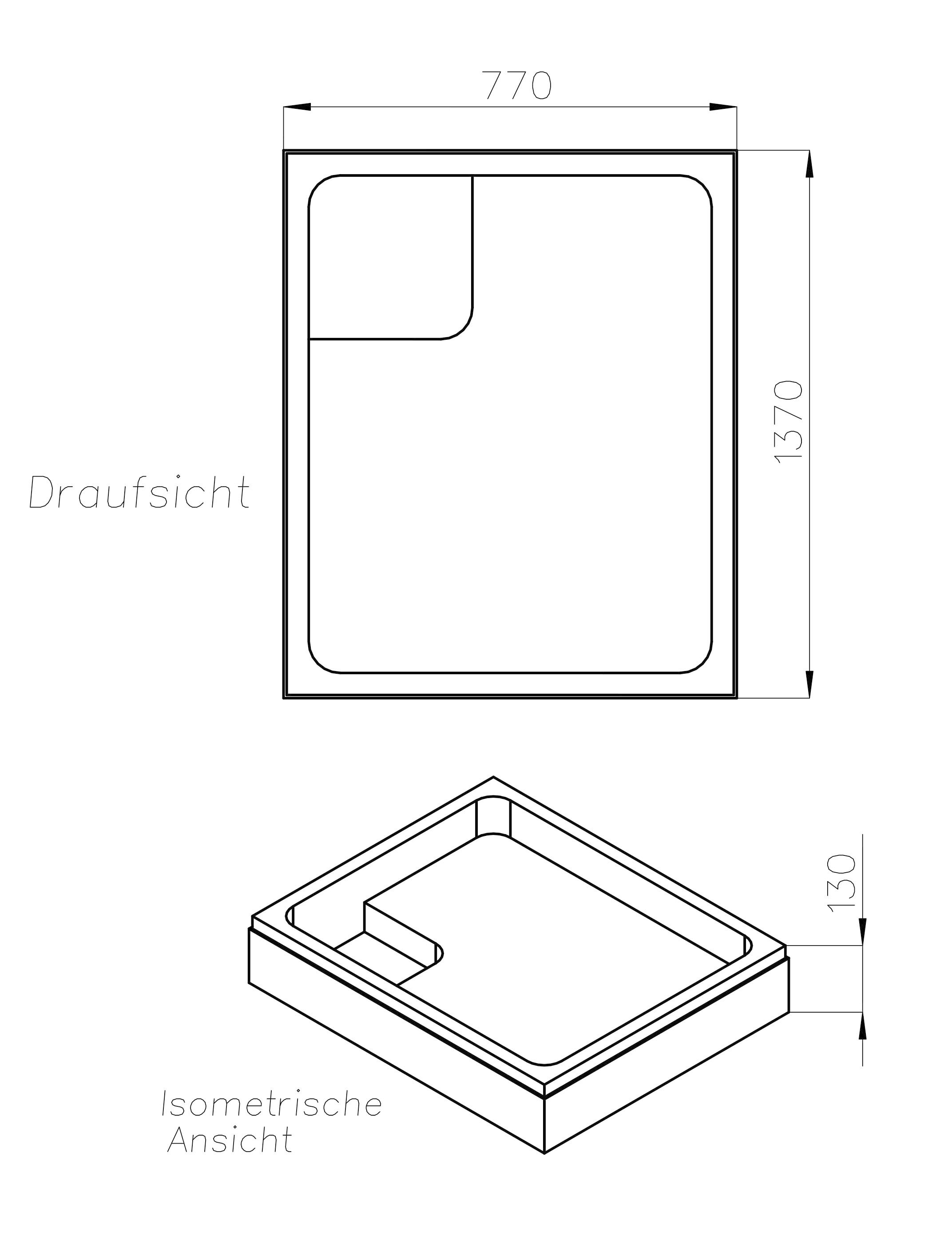 OTTOFOND Receveur de douche Ensemble,  140x80x3 cm, avec support de baignoire, garniture d’évacuation et bande d’étanchéité pour joints