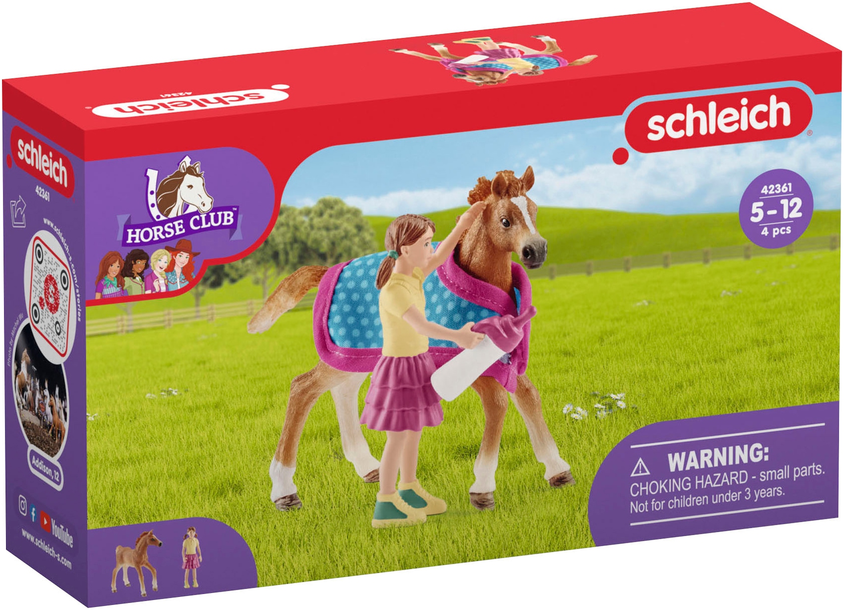 Schleich® Personnage de jeu »HORSE CLUB, Fohlen mit Decke (42361)«