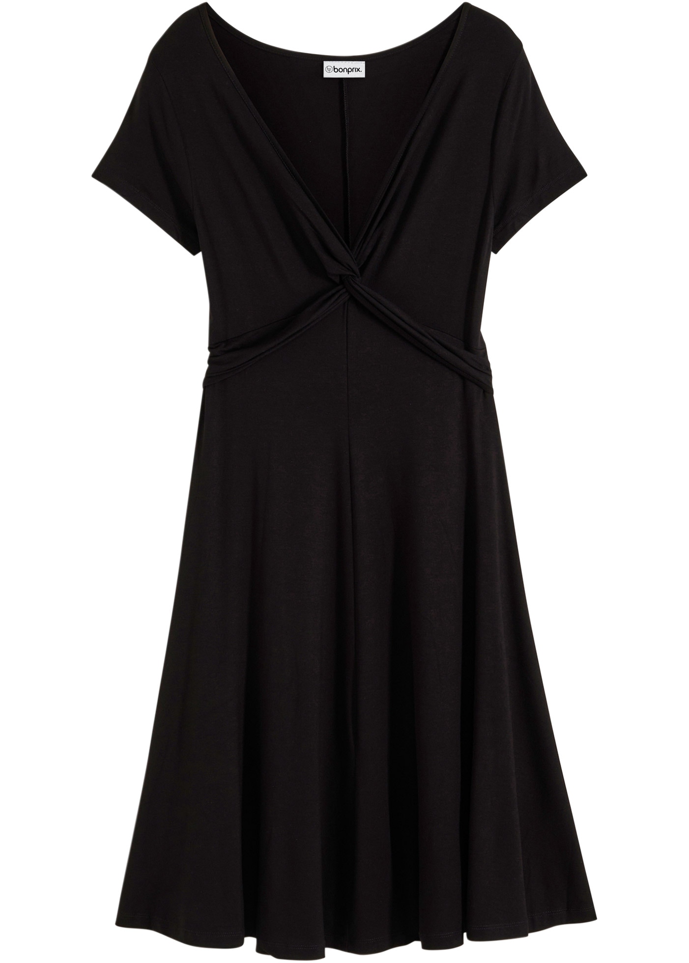 bonprix Robe en jersey für warme Tage, aus Viskose und Elasthan, ausgestellte Passform