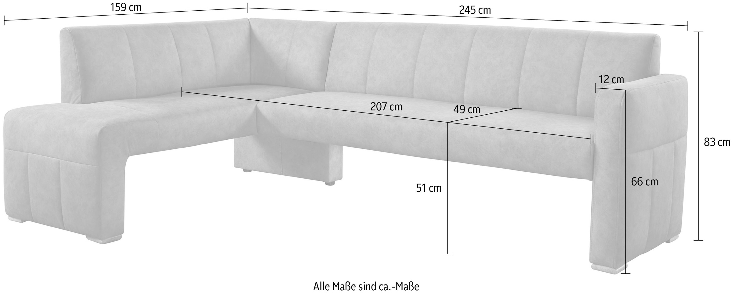 exxpo - sofa fashion Essbank elegant und modern mit hohem Sitzkomfort