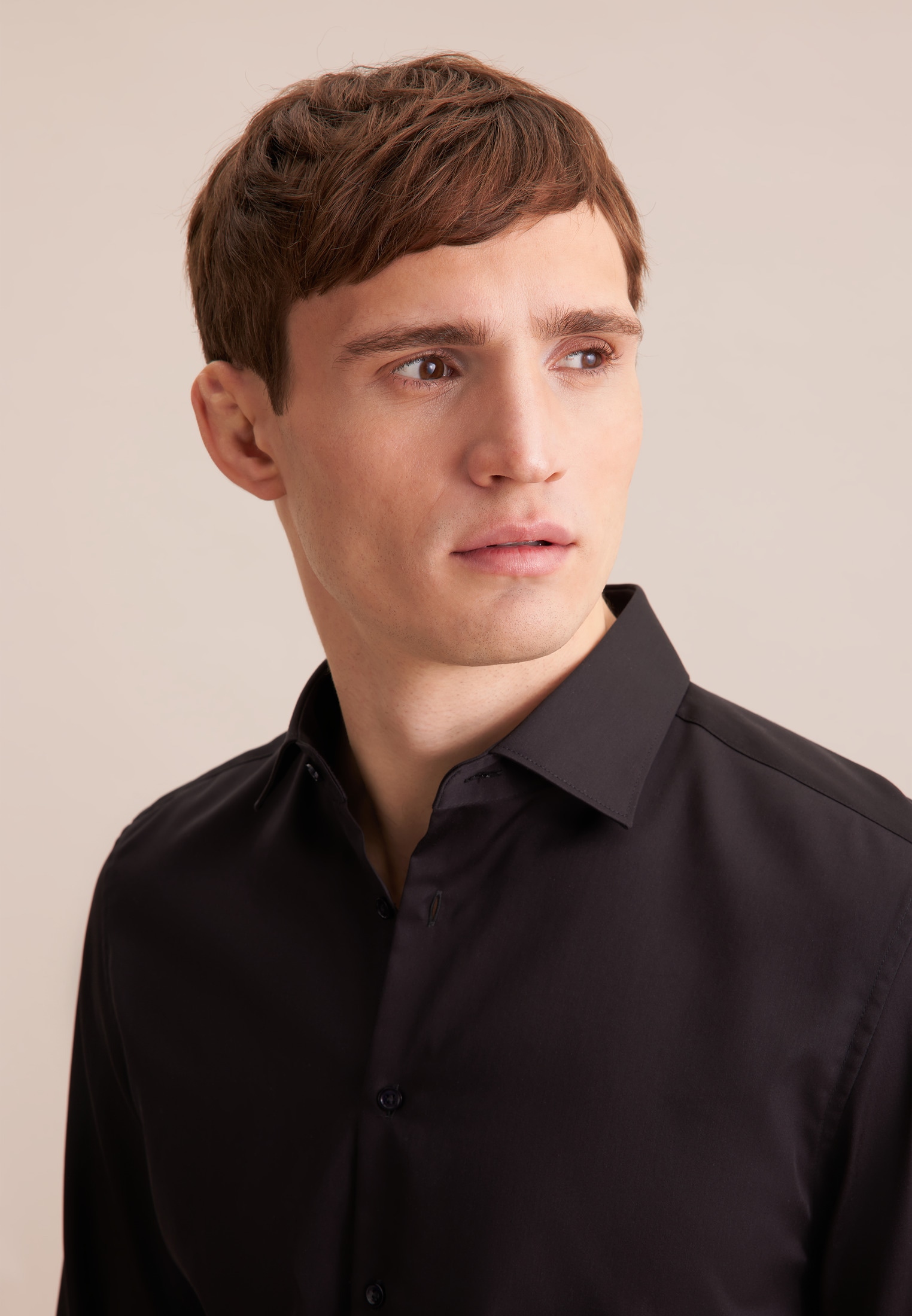 seidensticker Chemise d'affaires »Schwarze Rose« col Kent uni, extra long, coupe ajustée 1/1