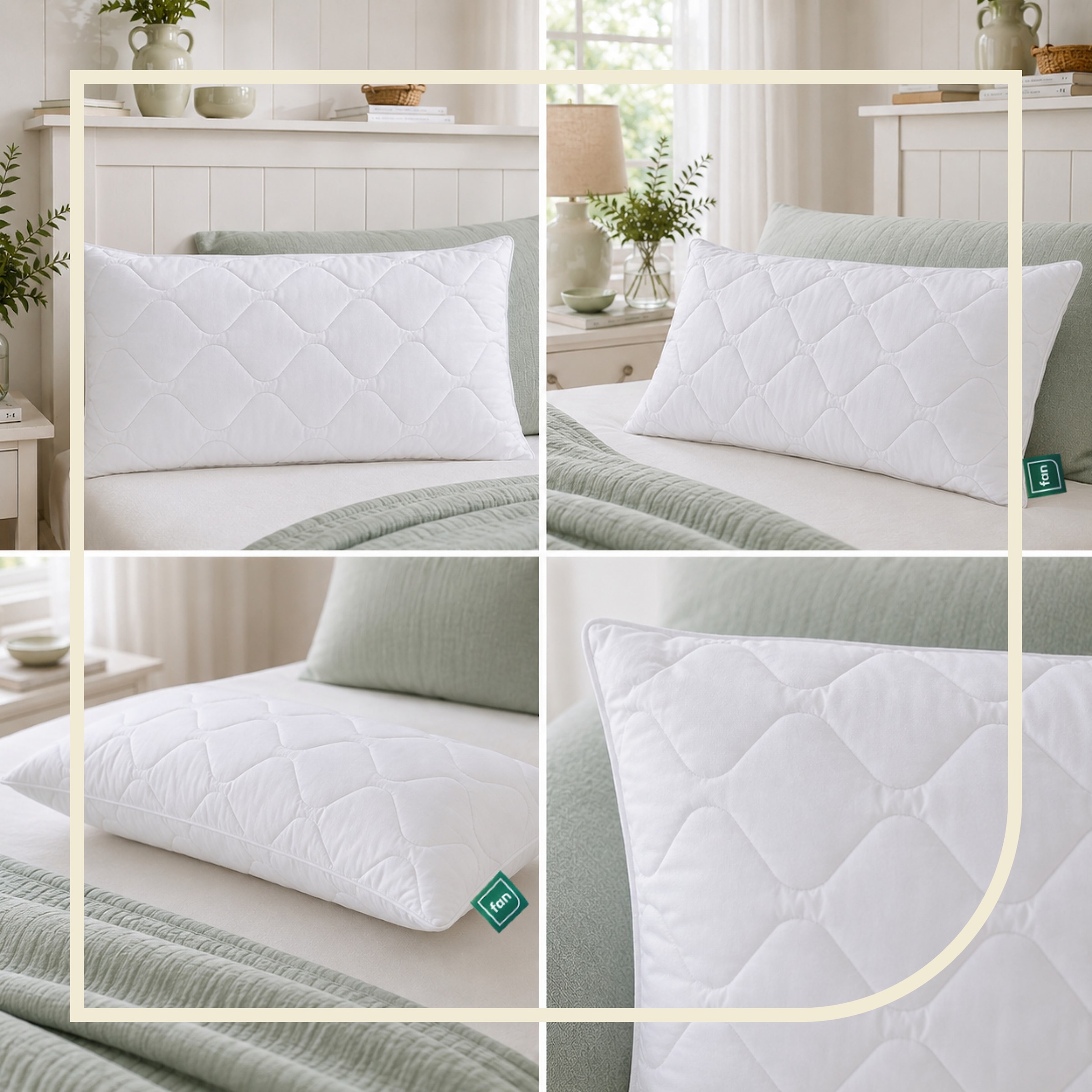 fan Microfaserkissen »Kansas, mit Baumwollbezug und Reissverschluss« Füllung: 100% Microfaser 1 Stk. tlg. in 40x80 oder 80x80 cm, Kopfkissen aus Microfaser, Made in Germany