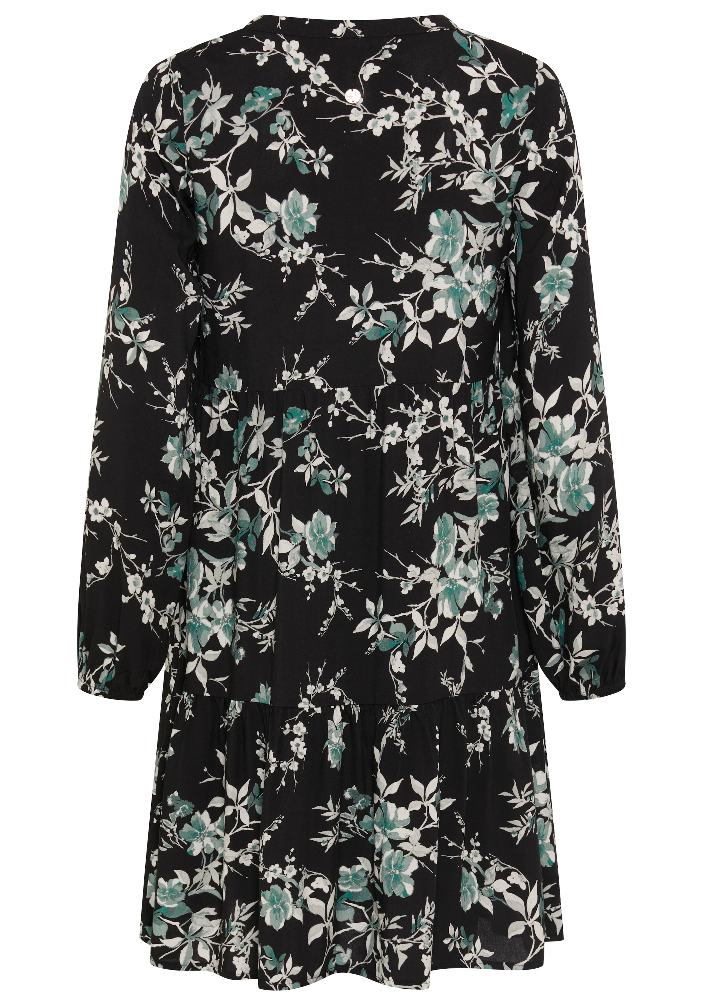 Tamaris Robe en ligne A »mit Blumen-Design und Rüschen« en viscose