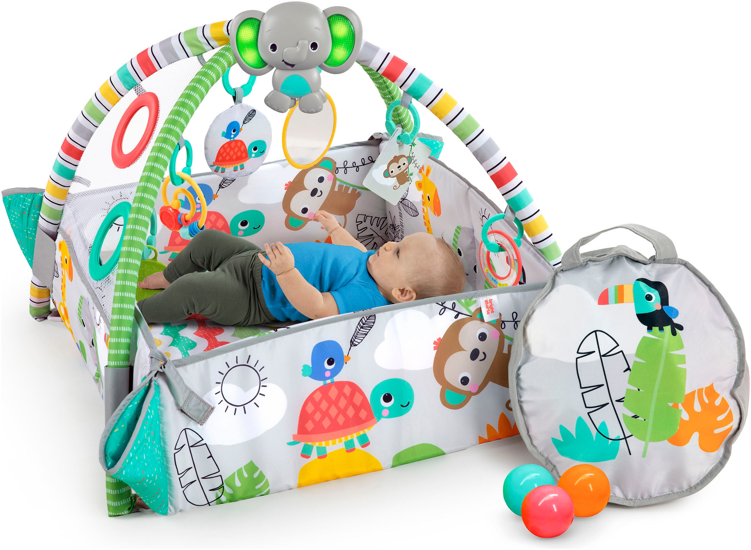 Bright Starts Spielbogen »5-in-1 Your Way Ball Play™ Activity Gym & Ball Pit - Totally Tropical™« mit Licht und Sound
