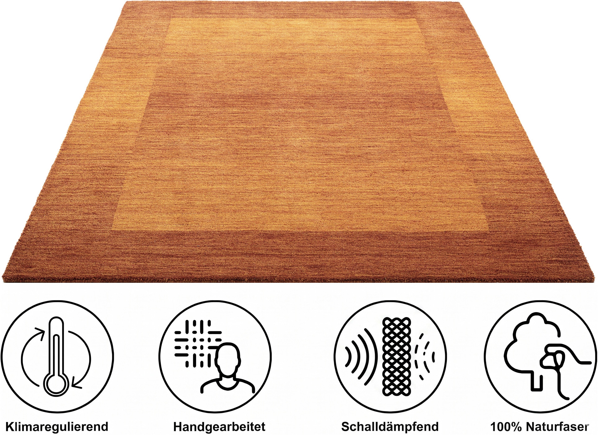 THEKO Tapis en laine »Gabbeh Super, Handweb, auch als Läufer erhältlich, reine Wolle« Rectangulaire 9 mm Höhe chambre à coucher, salon, salle à manger, aussi comme bordure de lit