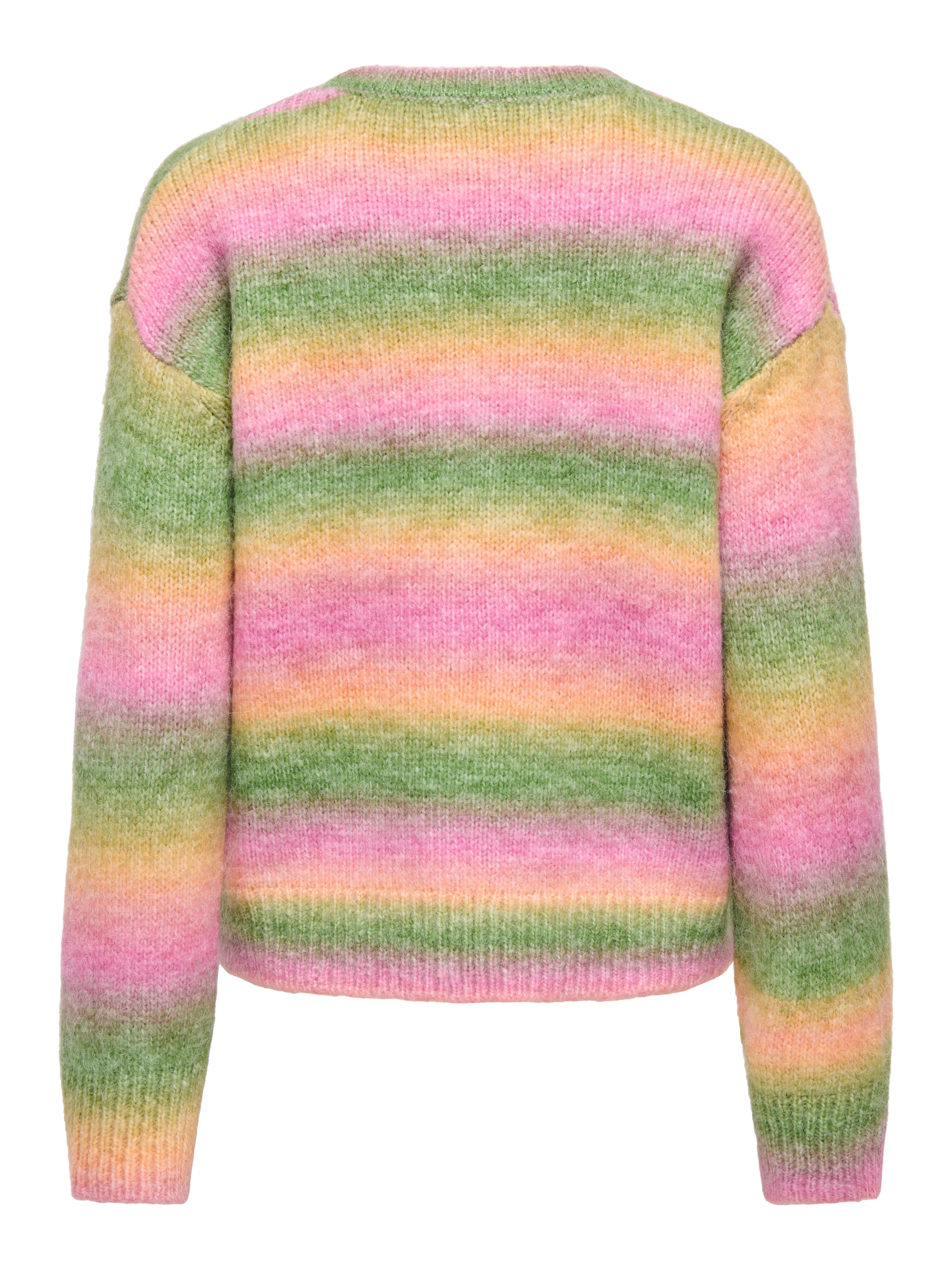 ONLY Pull en tricot »ONLDUBLIN LS SPACE DYE O-NECK KNT« Materialmix, regular fit, Strickmuster