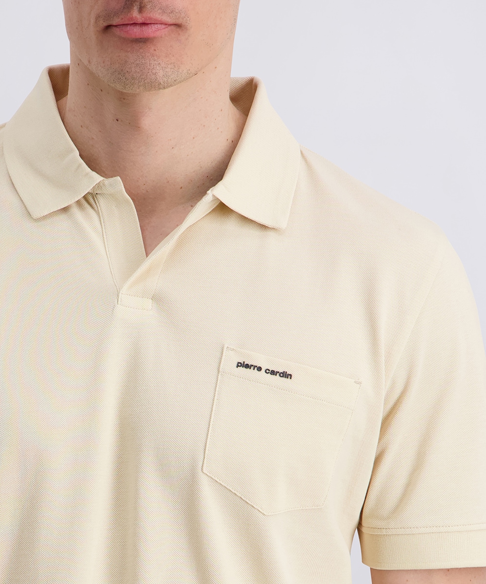 Pierre Cardin Polo coupe normale, manches courtes, col polo ouvert