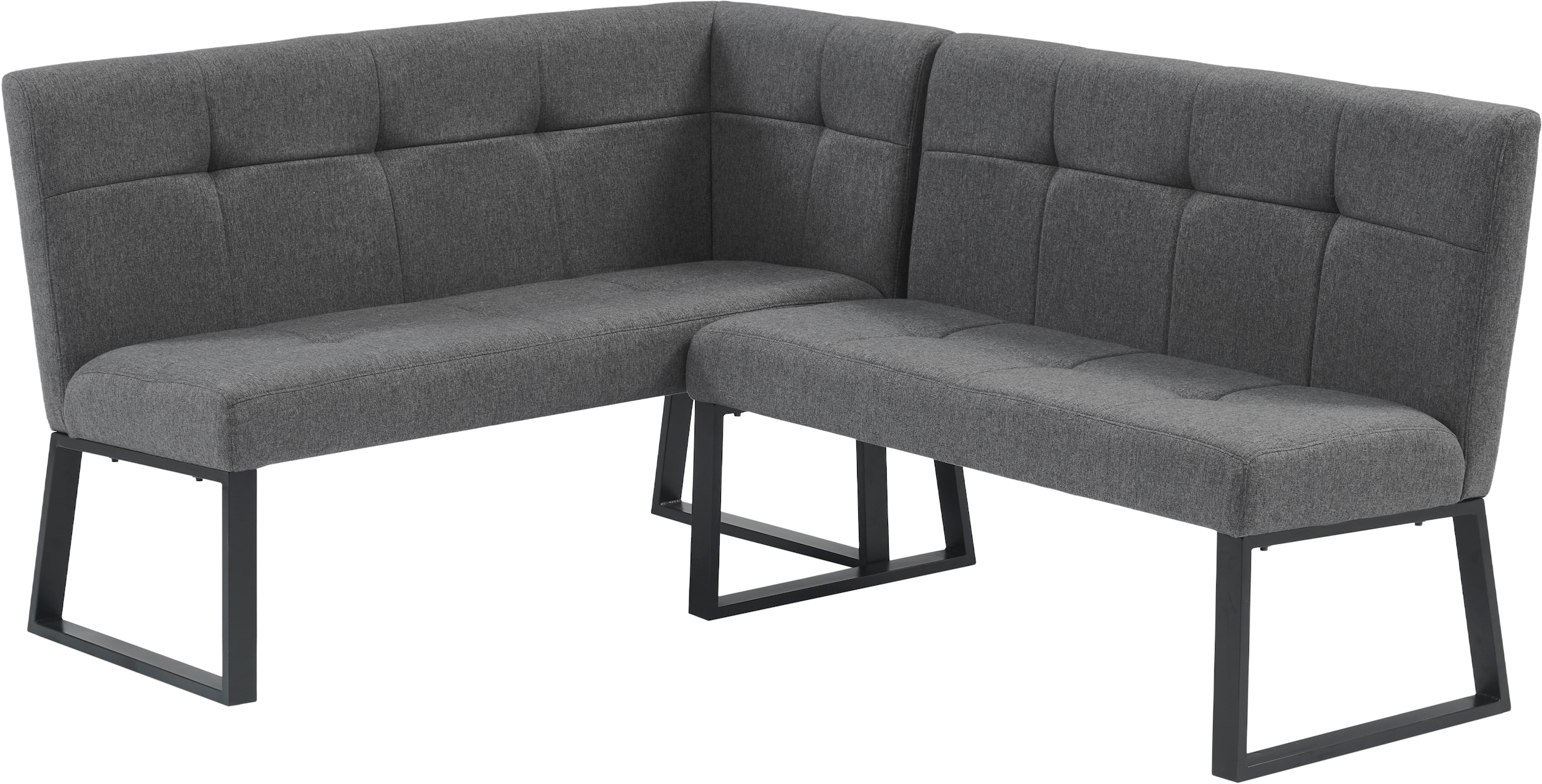 GOODproduct Banc d'angle »Geranie, Sitzbank, Essbank, pflegeleichter Strukturstoff« deux tissus d'ameublement, deux couleurs de tissu, structure métallique laquée poudre