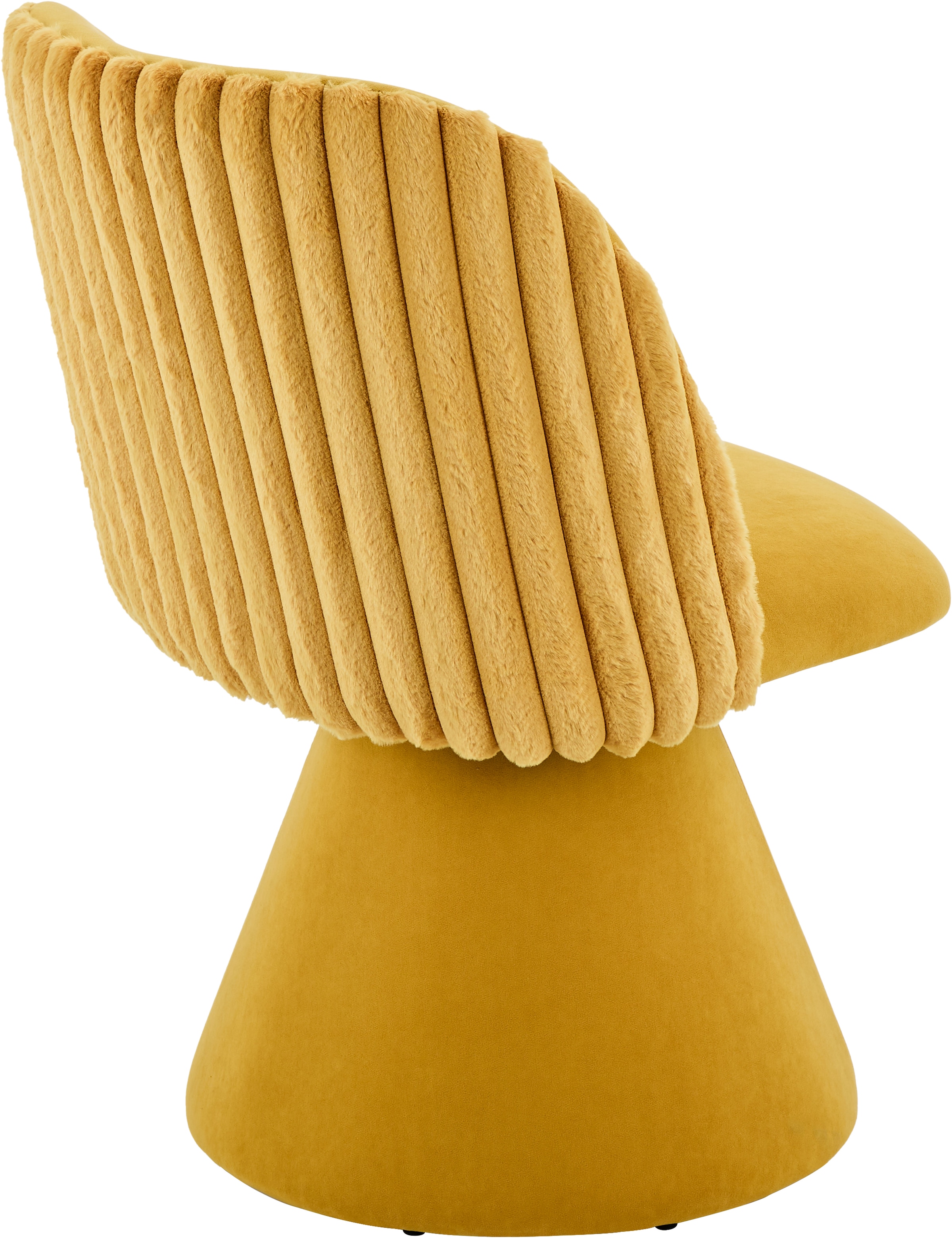 HELA Drehstuhl »BARI I« (Set) 1 Stk.360° drehbar, Polsterfuss, Materialkombi, Aussen Felloptik Innen Velvet