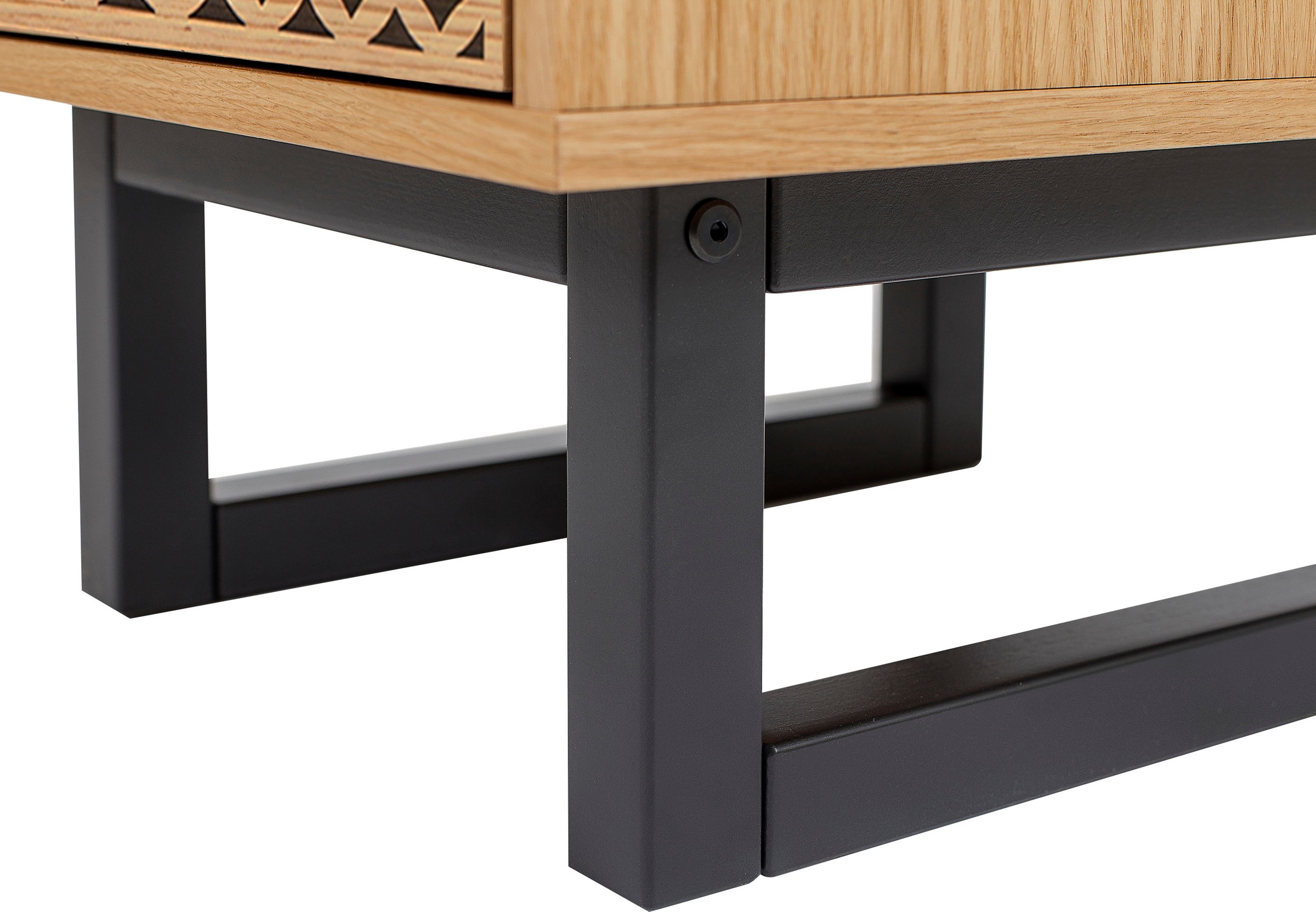 Woodman Commode haute im skandinavischen Design, mit besonderem Print, FSC®