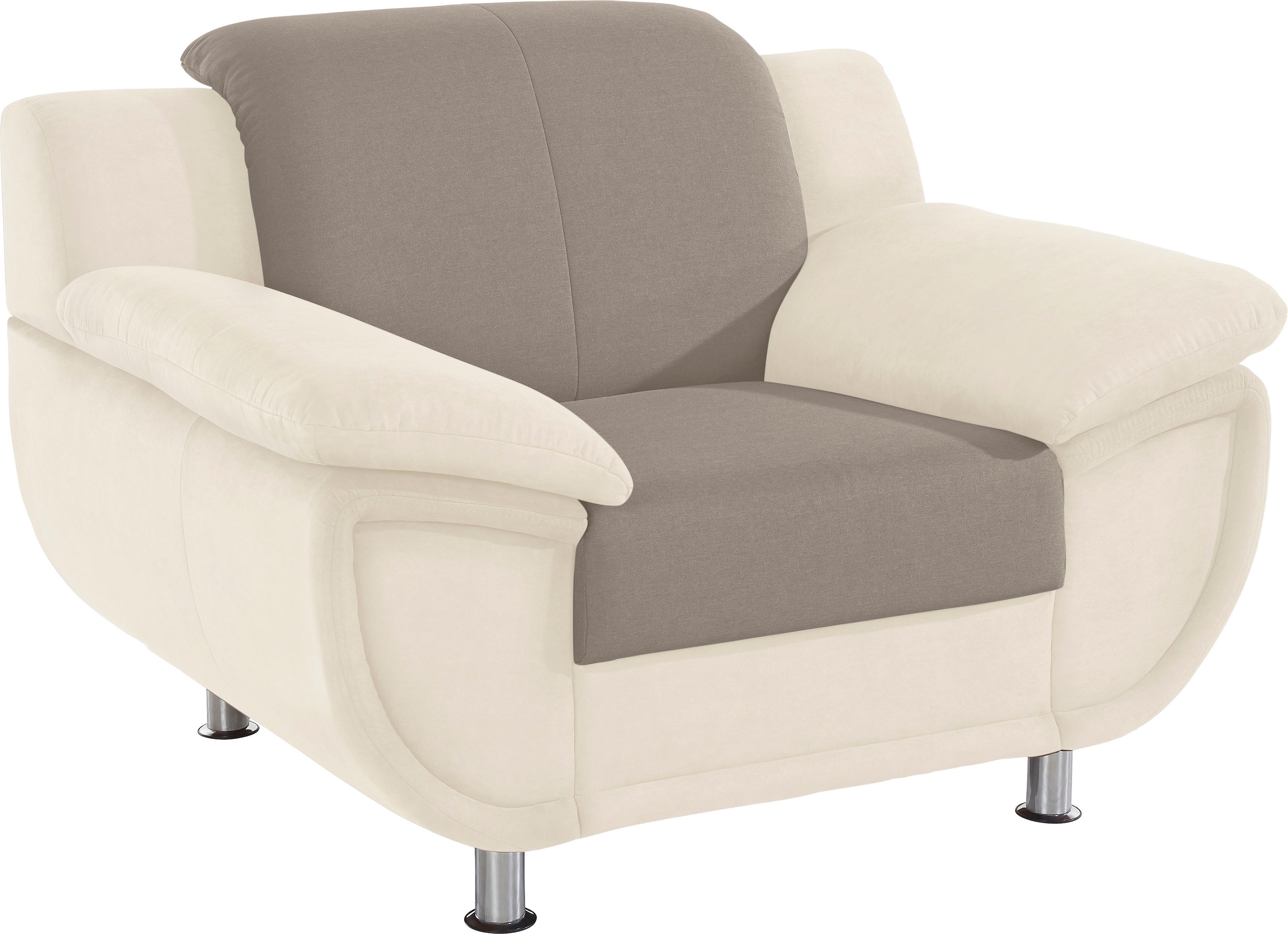 TRENDMANUFAKTUR Fauteuil »Rondo 3, Loungesessel, Breite 121cm« au choix avec ressorts confortables, avec accoudoirs extra larges