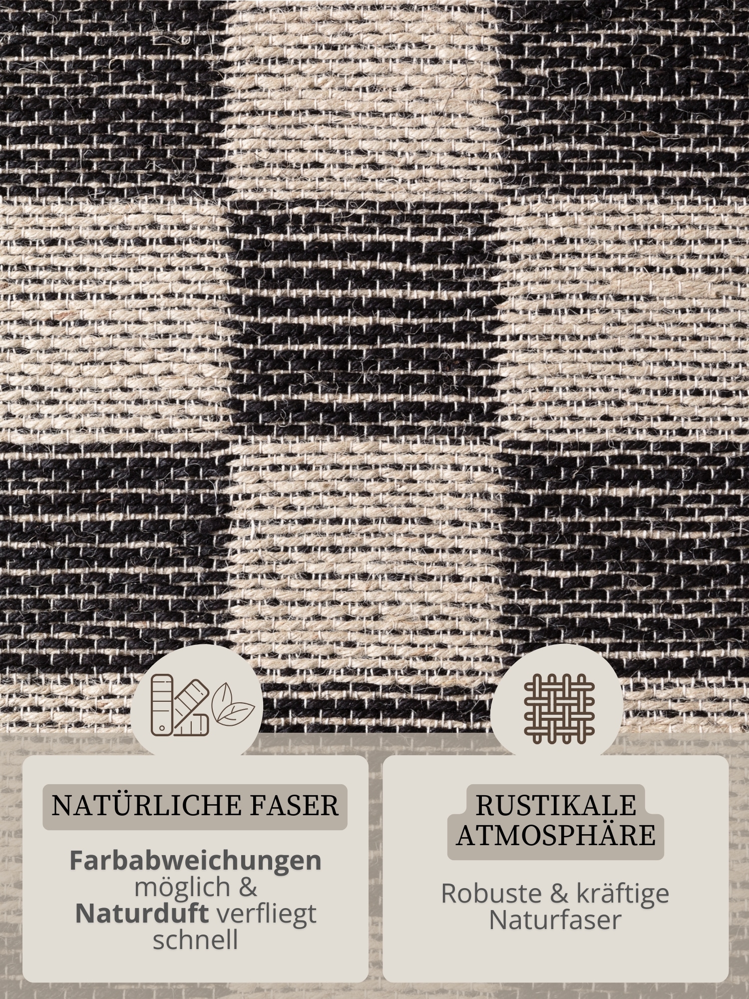 HANSE Home Teppich »Rex« rechteckig 7 mm Höhe Jute, Handgemacht, Wohnzimmerteppich, Naturteppich, Wohnzimmer, Läufer