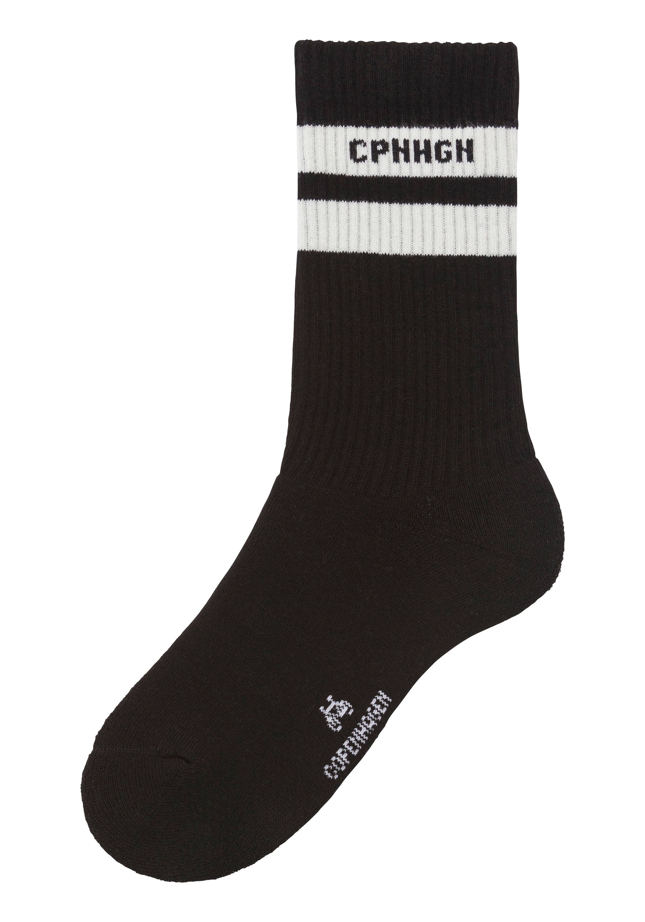 Copenhagen Studios Chaussettes de tennis Packung, 3 Couple tlg. mit Streifendesign und Vollfrottee
