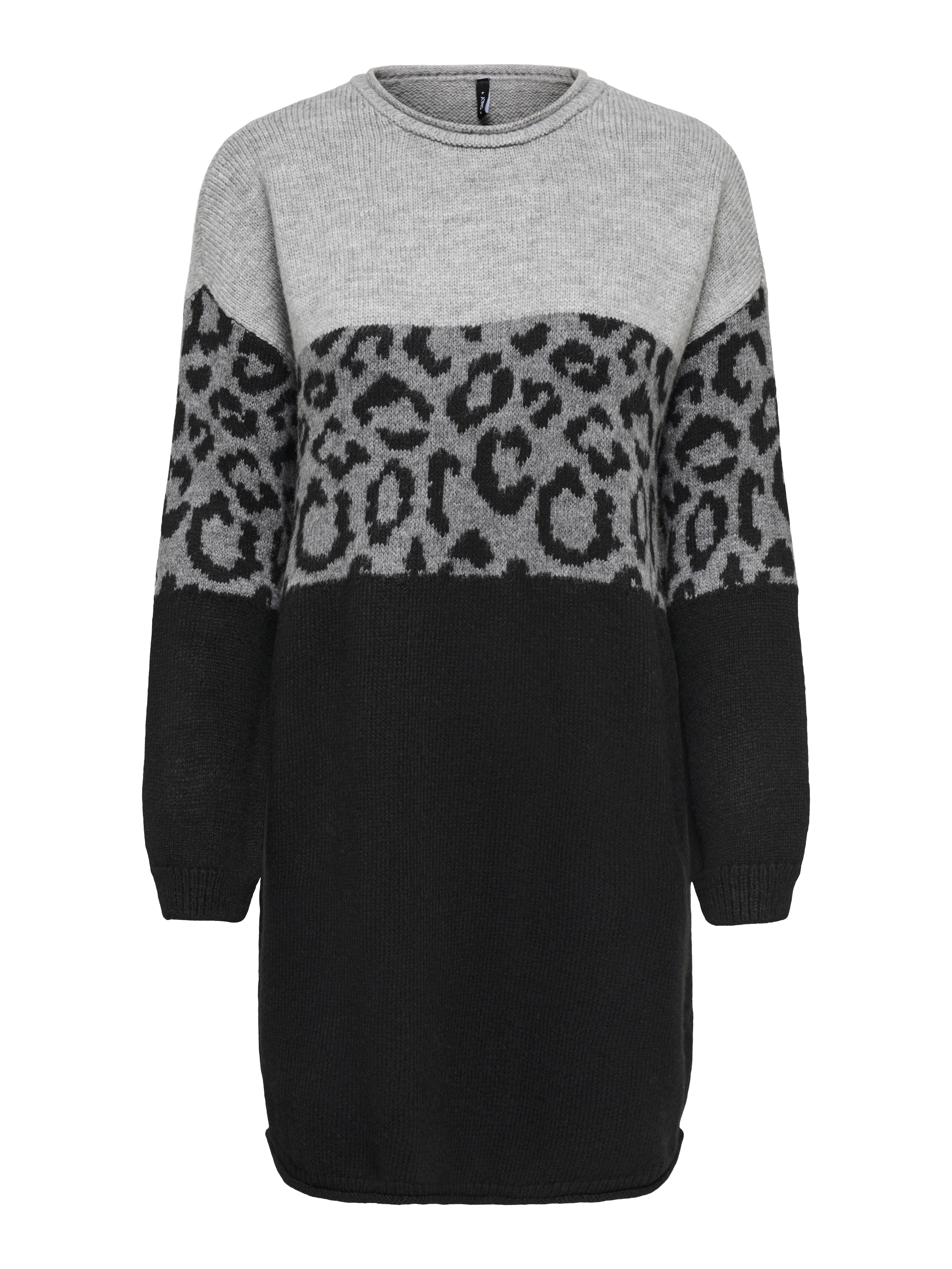ONLY Robe en tricot »ONLJADE PATTERN LS O-NECK DRESS RP KNT« fibre synthétique, coupe régulière