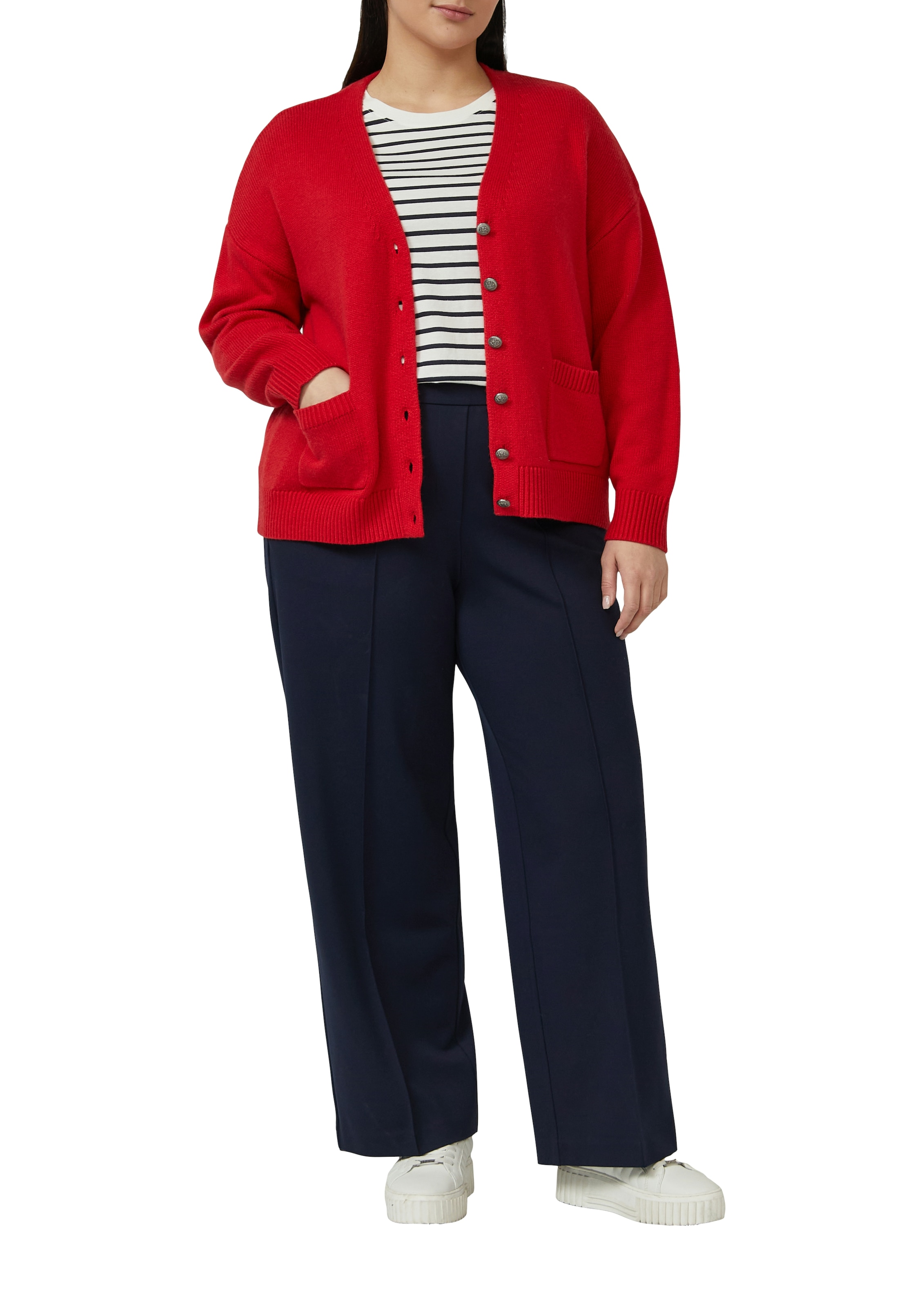s.Oliver CURVE Pantalon à pinces  avec viscose et stretch/grandes tailles