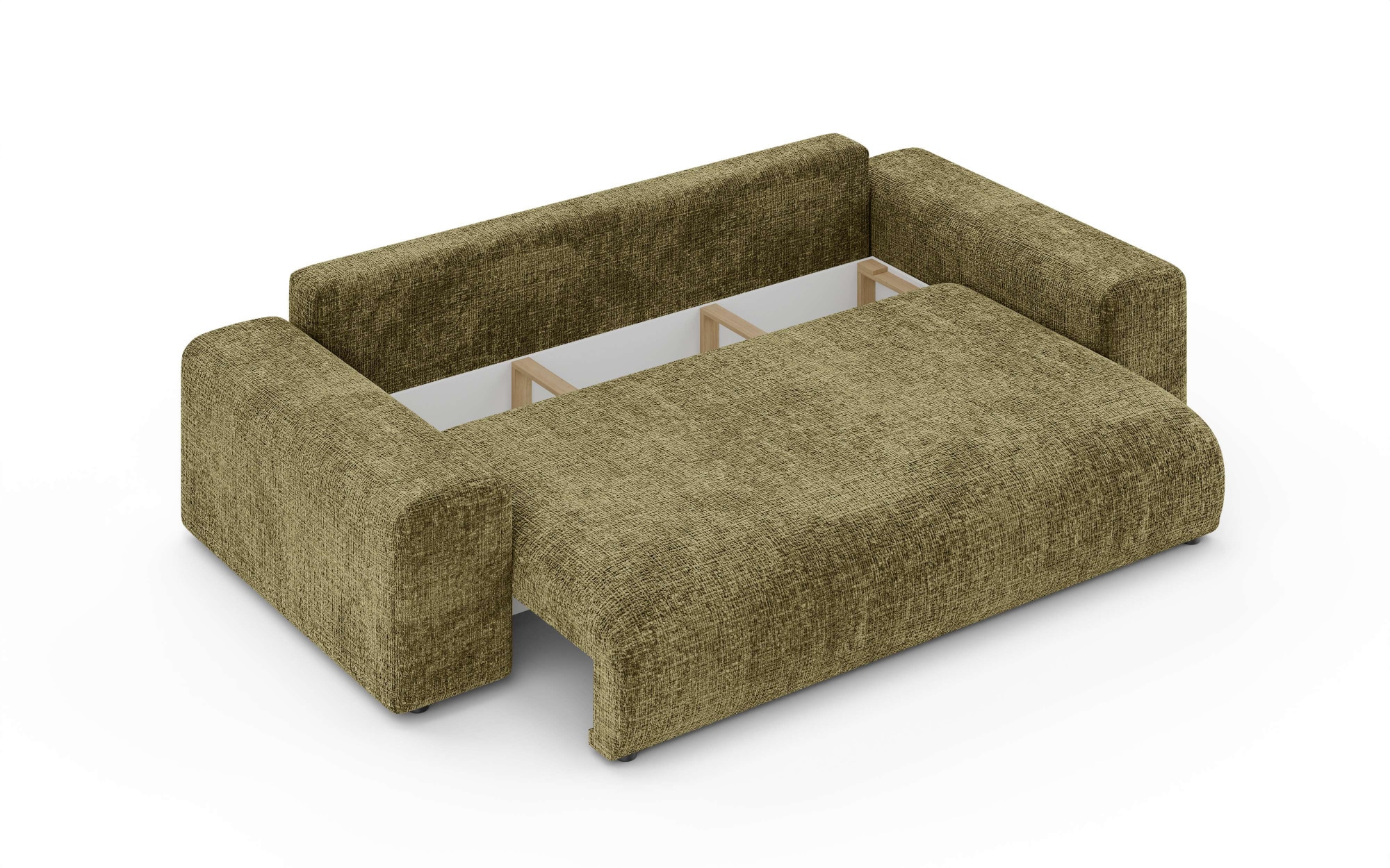 Home affaire Big-Sofa »LAKESIDE 3-Sitzer Schlafsofa mit Bettkasten, Breite 256,5 cm« Liegefläche 168,5x195 cm, hoher Sitzkomfort, Masse B/T/H: 256/122/82cm