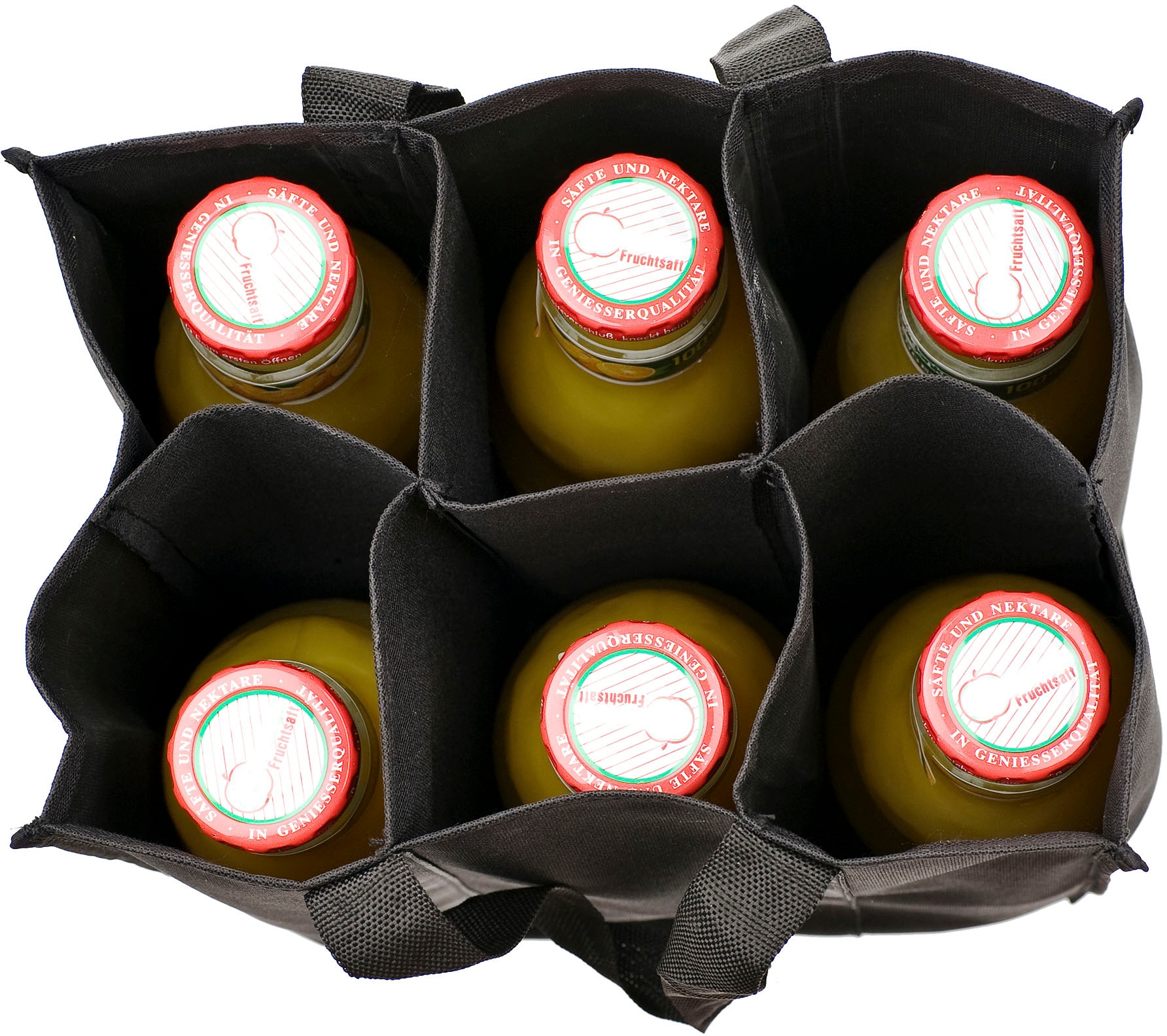 Genius Flaschenkorb »(Flaschentasche)« zum rückenschonenden Transportieren von bis zu 6 Flaschen, weisse Anker