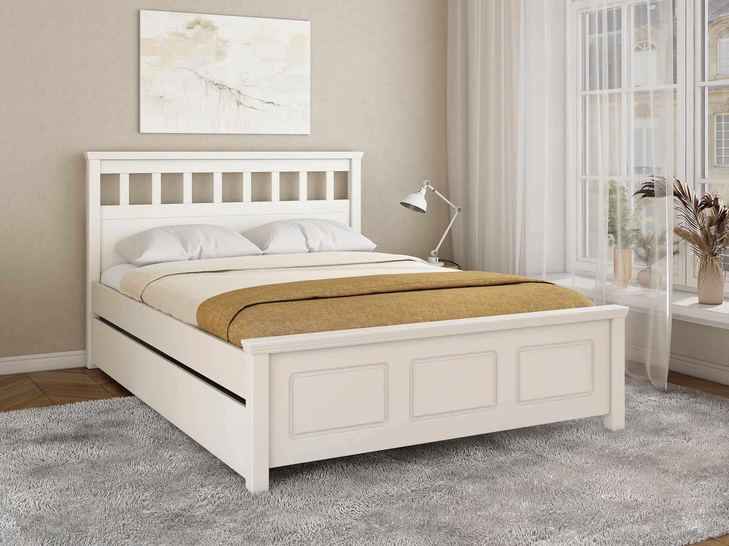 GOODproduct Bett »Tillian, Bettgestell, Doppelbett, Bettkasten optional, Made in EU« Liegefläche 140x200cm,  aus massiver Kiefer in Kombination mit MDF, FSC®, inklusive Lattnerost