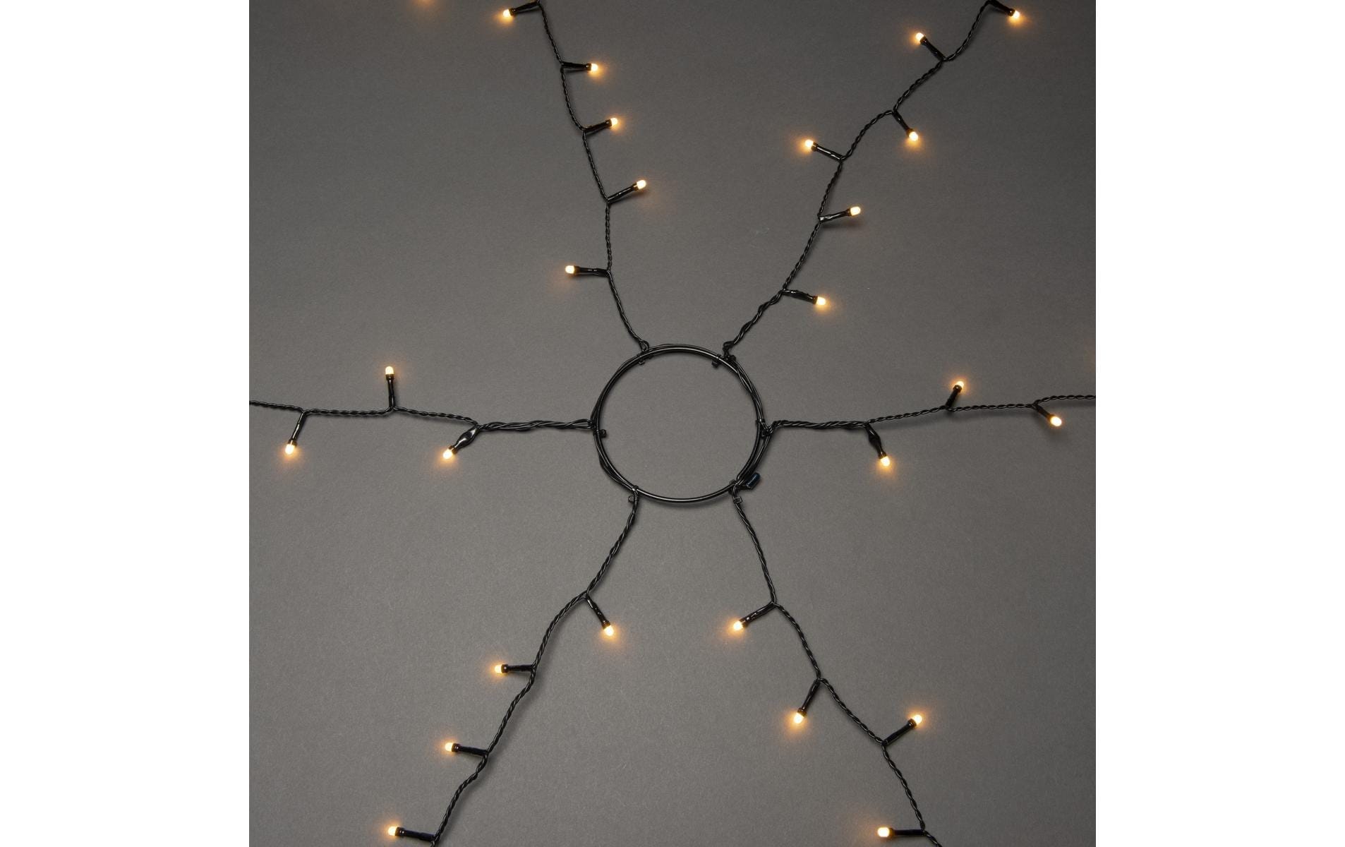 KONSTSMIDE LED-Lichtervorhang »6 Stränge a´  45 LE 270 bernsteinfarbene LEDs«
