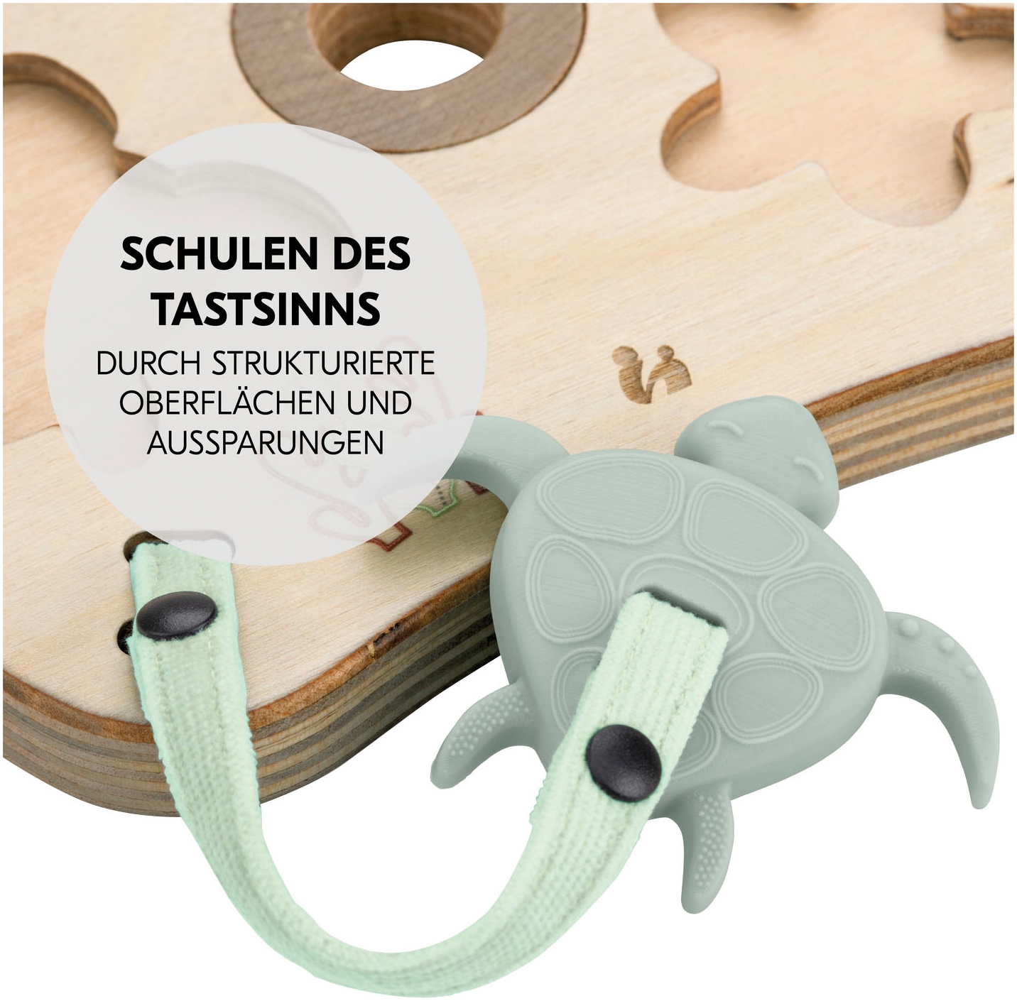 Hauck Puzzle »Play Puzzling S, Turtle & Flower« aus Holz; für Hauck Play Tray; FSC® - schützt Wald