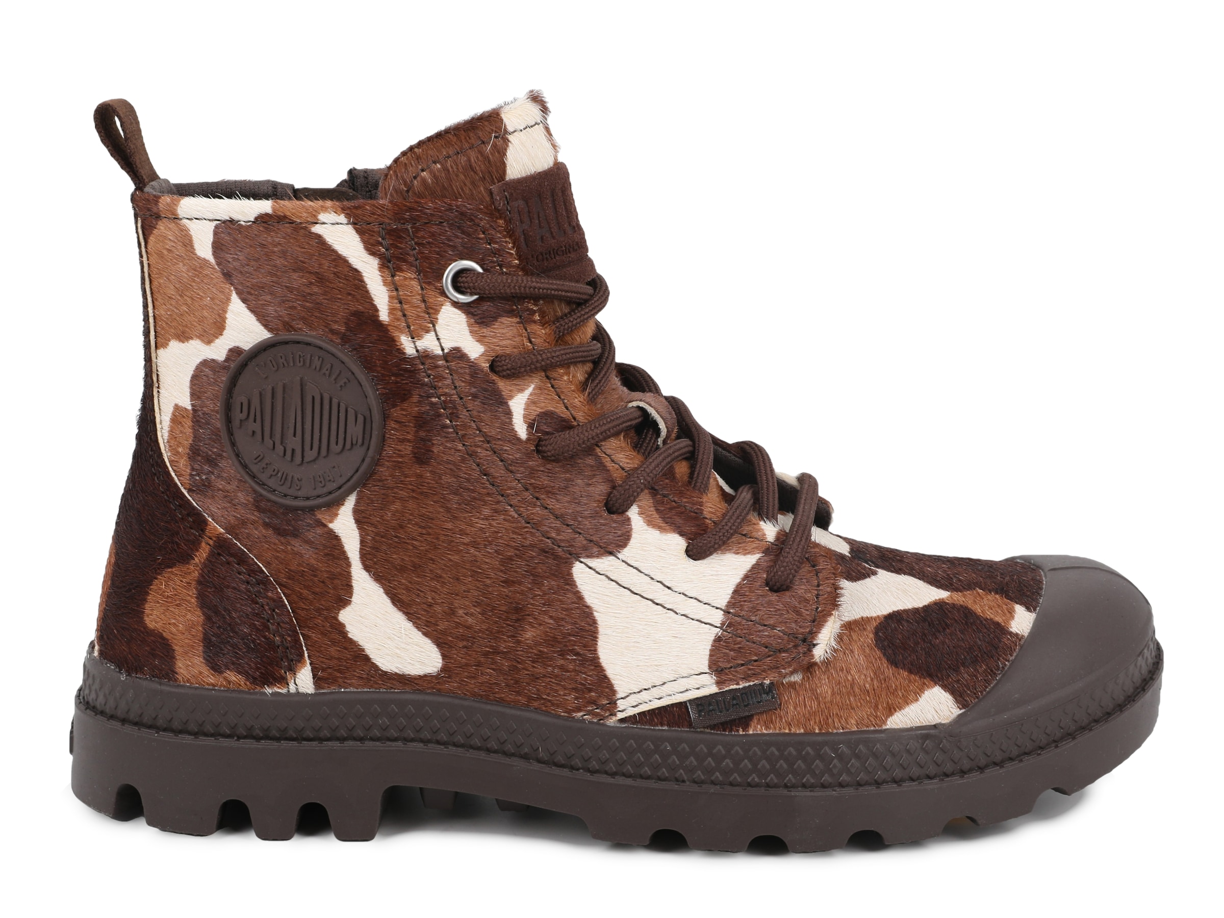 Palladium Bottines à lacets »PAMPA HI ZIP PONY«  Obermaterial in Ponyfell-Optik