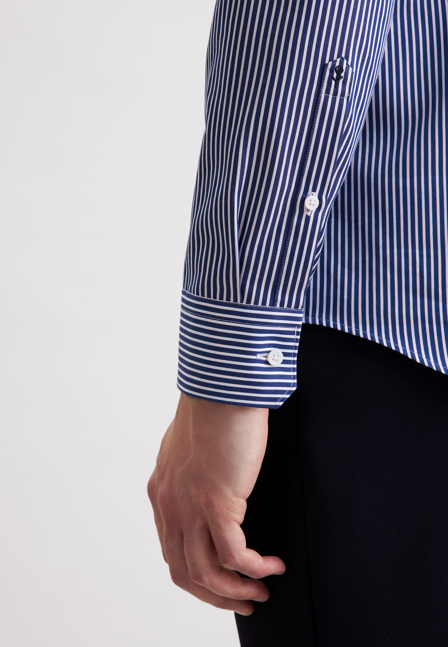 seidensticker Chemise d'affaires »Schwarze Rose« X-Slim 1/1 Kentkragen Gestreift