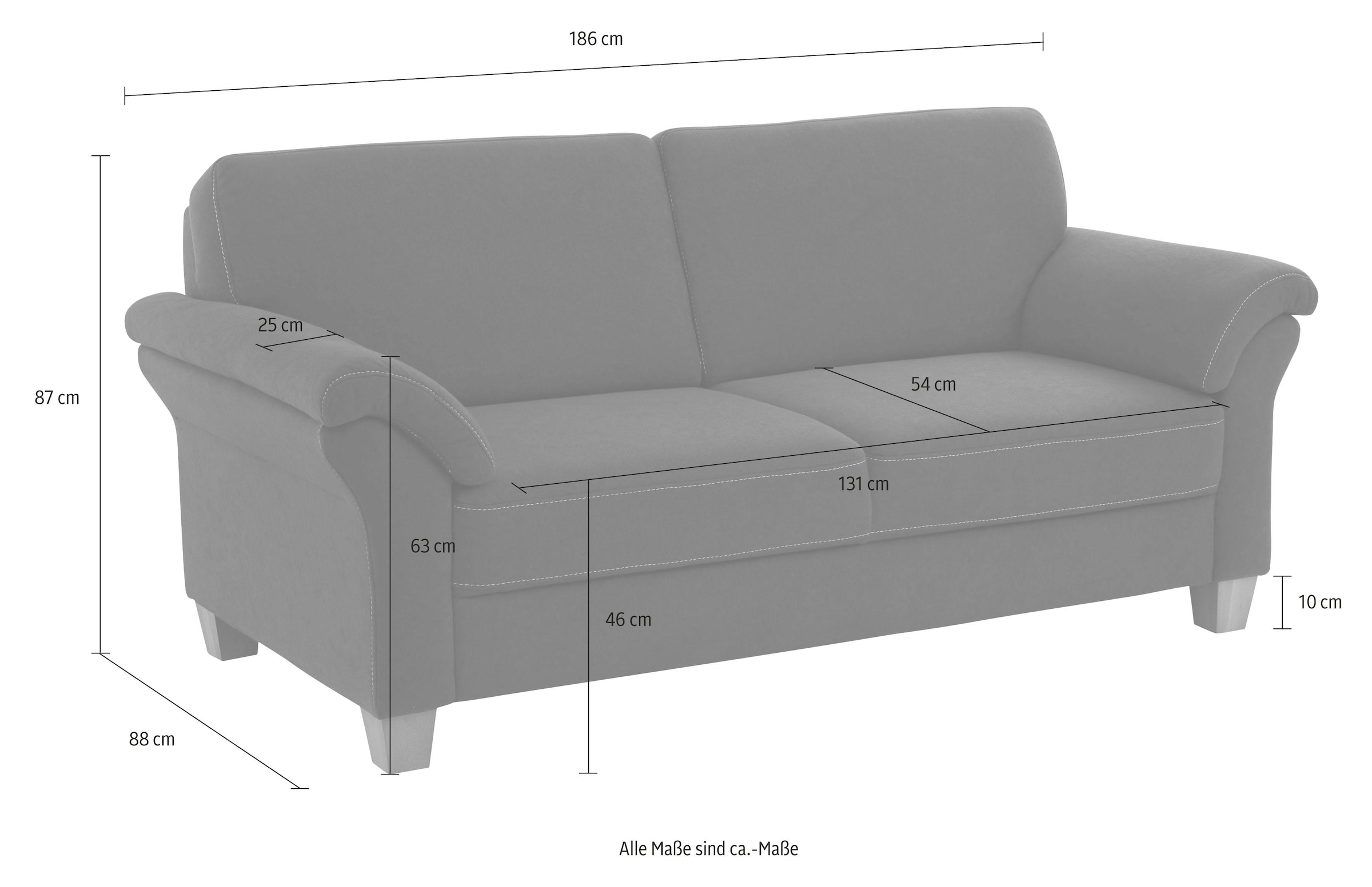 Home affaire 3-places »Borkum« mit Federkern