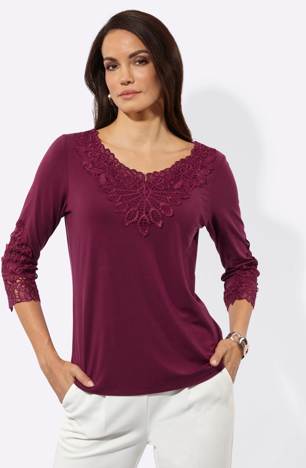 creation L Chemise en dentelle »Lyocell-Shirt« 1