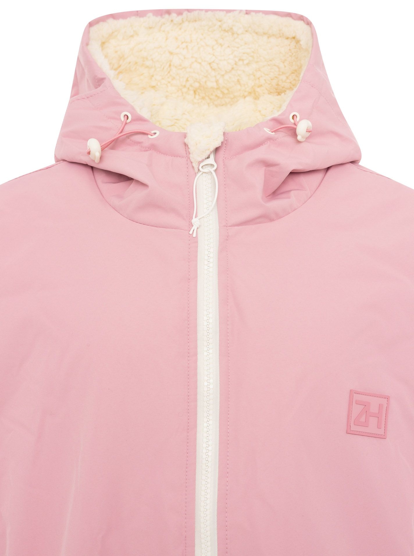 Zwillingsherz Kurzmantel »"Oversize Windjacke ZH"« seitliche Taschen, Kapuze, Reissverschluss, Teddy Futter