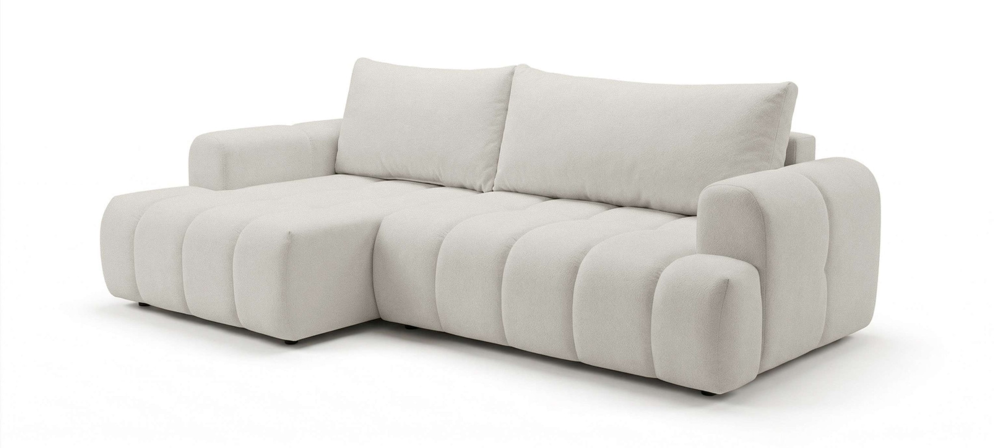 GOODproduct Canapé d'angle »LIOORA Schlafsofa mit Bettkasten, Breite 265 cm, Verlässliche Qualität« Forme en L avec fonction lit et coffre, méridienne droite/gauche