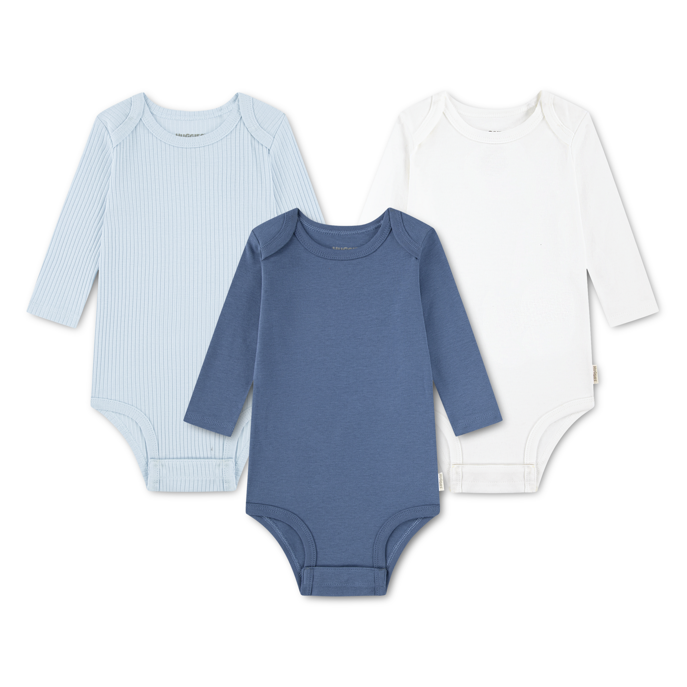 HUGGIES babywear Body à manches longues »HUGB 3PK BODYSUIT« Packung, 3 cuis 3er-Pack, in Ripp-Optik