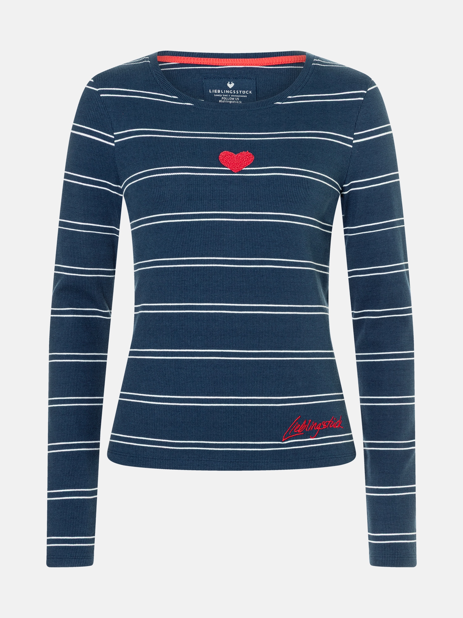 Lieblingsstück Langarmshirt »SinaL« mit Herzmotiv und Streifen