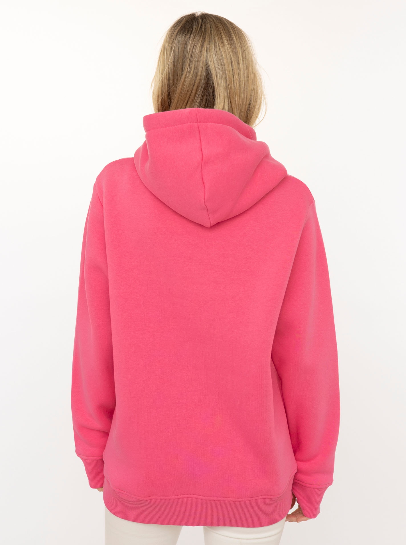 Zwillingsherz Hoodie »"Love Yourslef"«, runde grosse Frontstickerei, farbige Kordel, Kängurutasche
