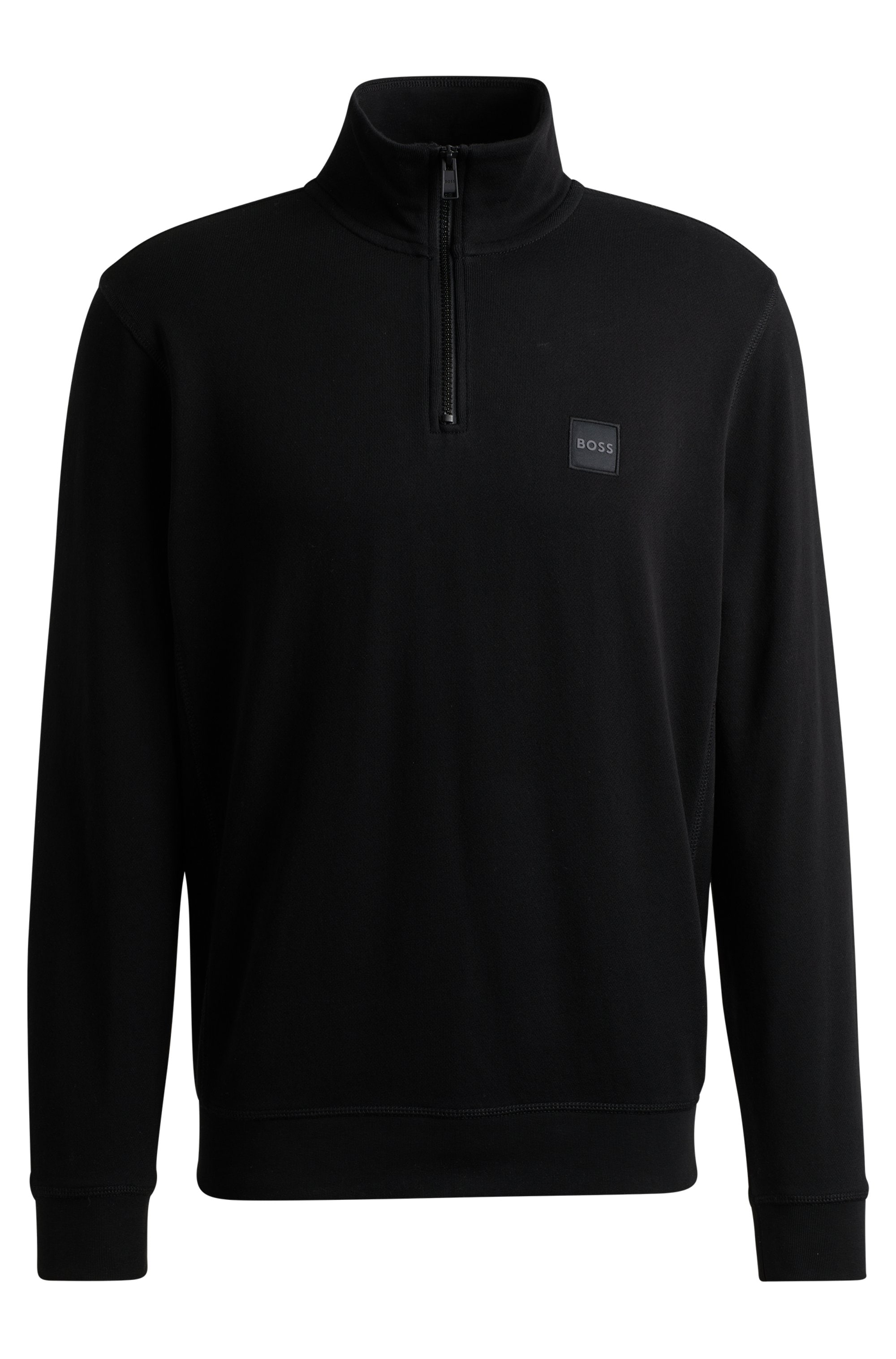 BOSS ORANGE Sweatshirt »Zetrust«, 1 Stk. Troyerkragen mit Reissverschluss, Regular Fit, BOSS-Label
