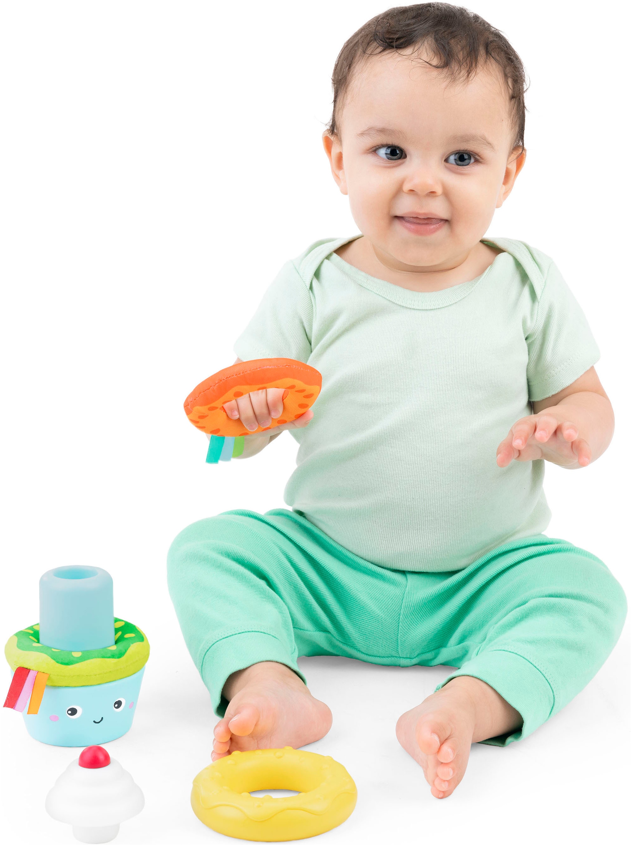 Bright Starts Stapelspielzeug »Cupcake Tower Stacking Toy with Teether«