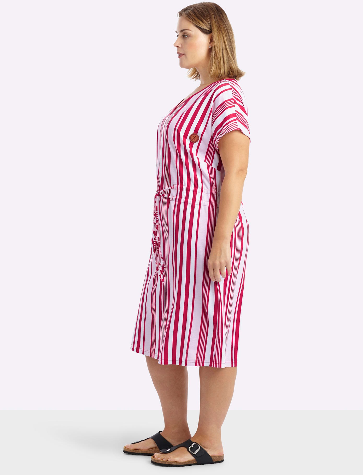 Sheego Jerseykleid »Jersey-Kleid« Brusttasche