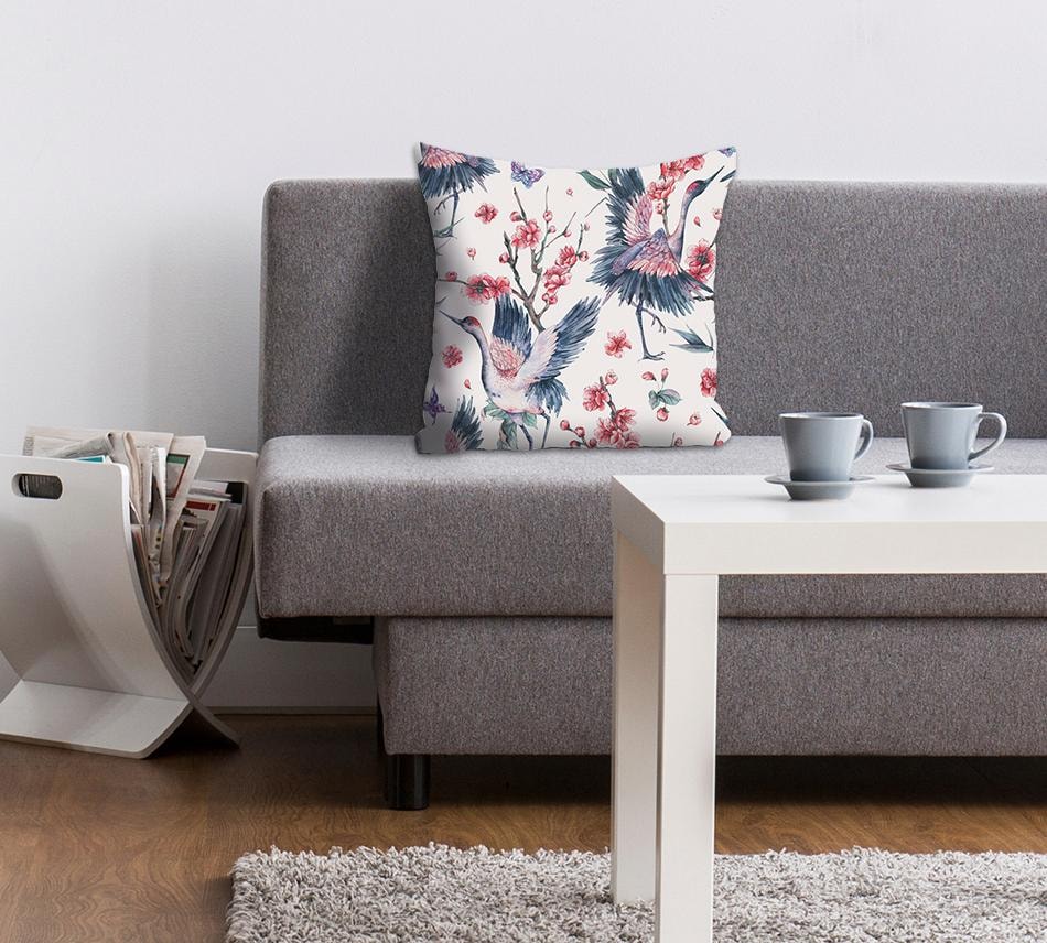 queence Dekokissen »Rosenblüte« Kissenhülle ohne Füllung, 1 Stück