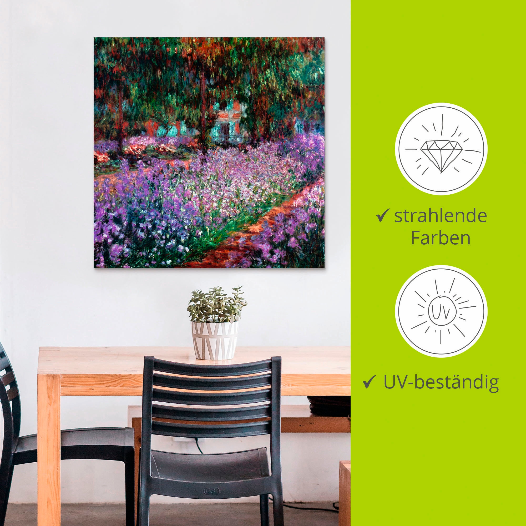 Artland Fresque murale »Der Garten des Künstlers bei Giverny« 1 cuis tlg. als Alubild, Leinwandbild in verschied. Grössen