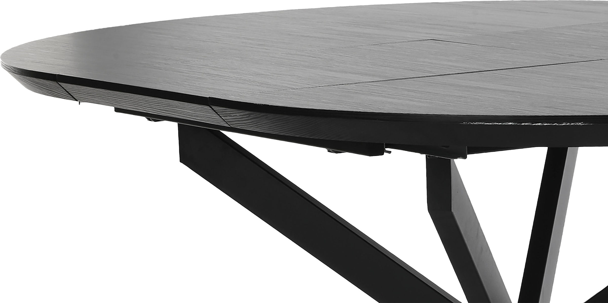 byLIVING Esstisch »Oregon« Auszug 120-160 cm, mit Schweizer Kante, Eichen-Optik schwarz