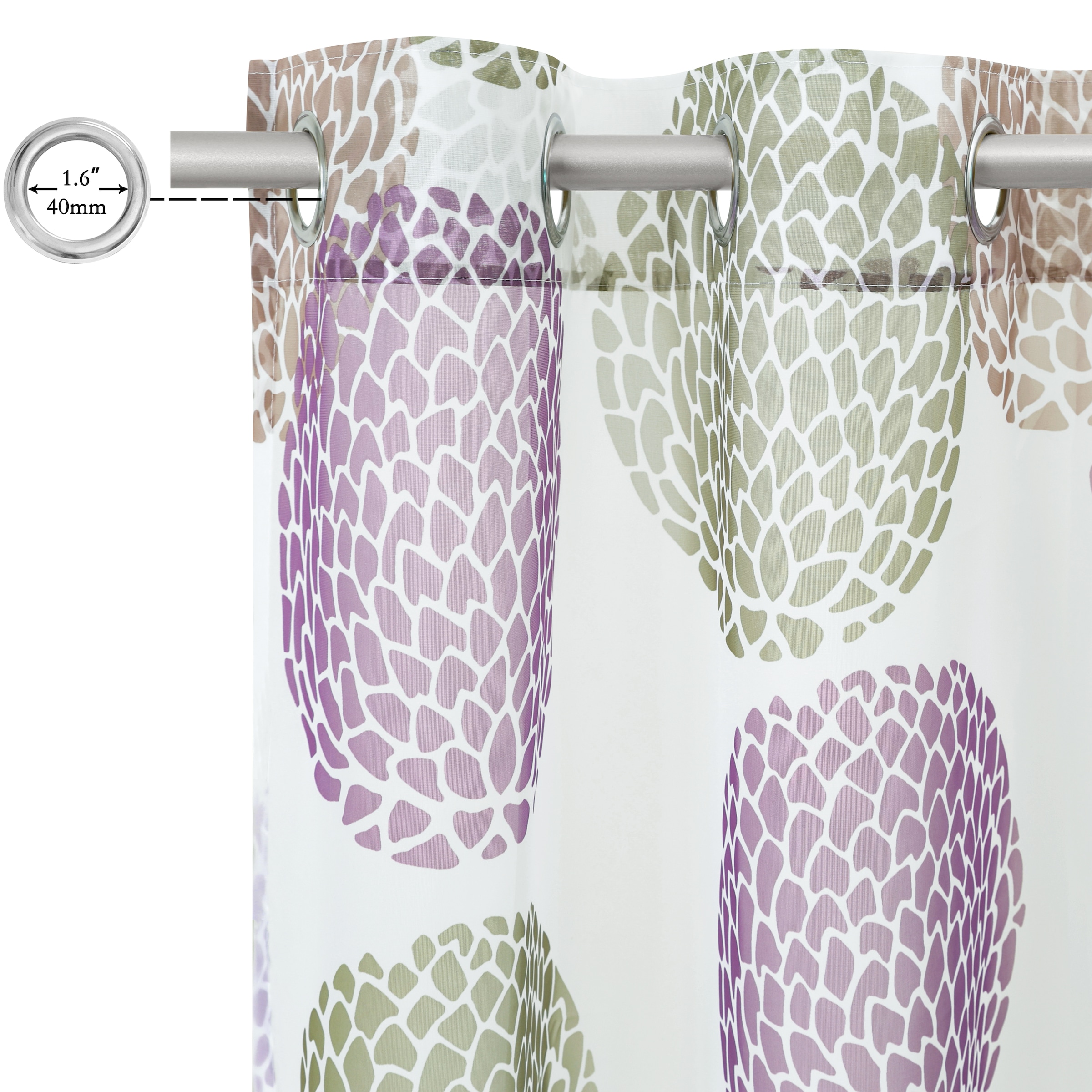 my home Gardine »BELEM« Ösen 1 Stk. tlg. 1 Schal, Polyester, Kreise