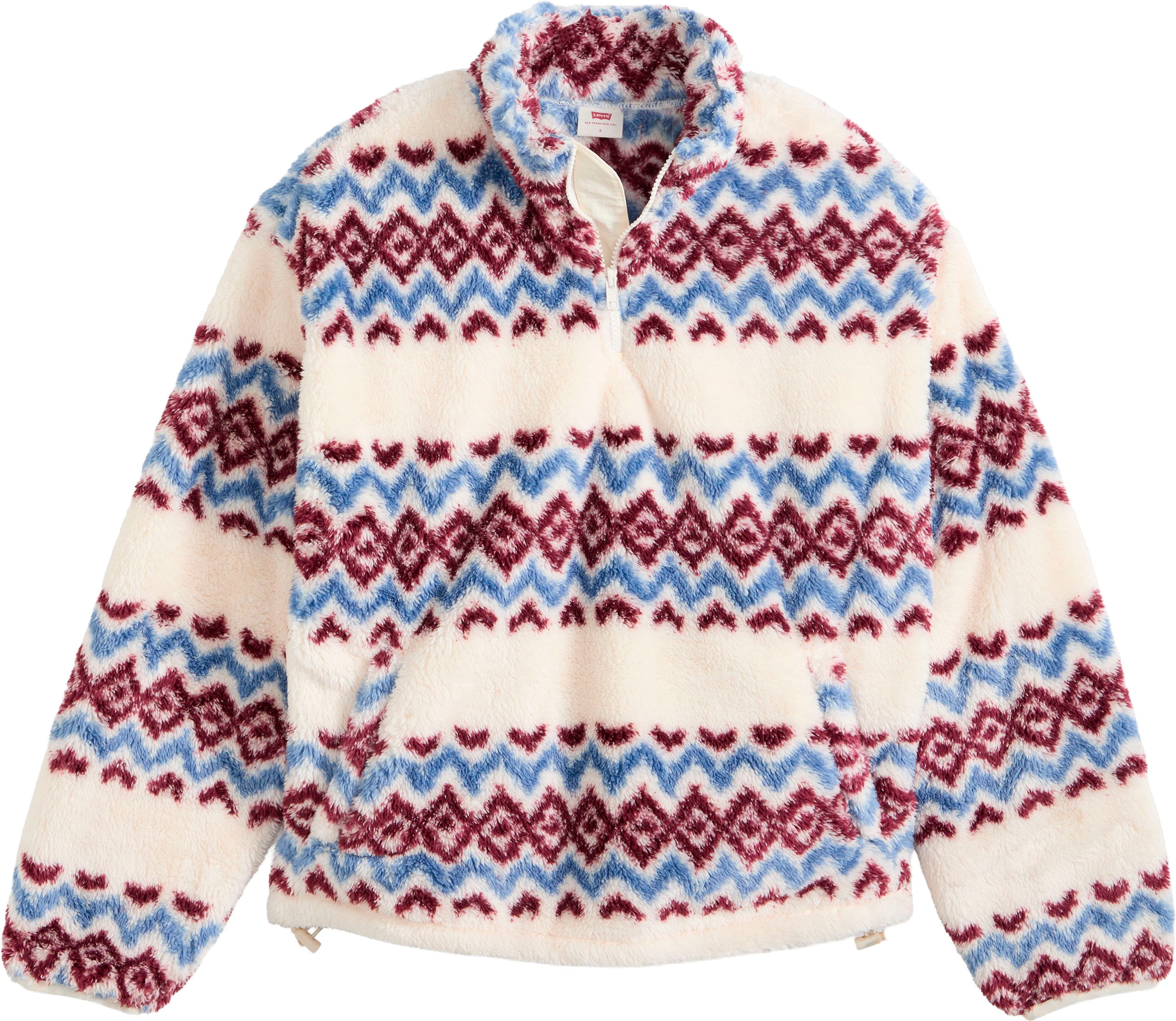 Levi's® Pull en polaire »GEMMA SHERPA 1/4 ZIP«, ourlet réglable en largeur
