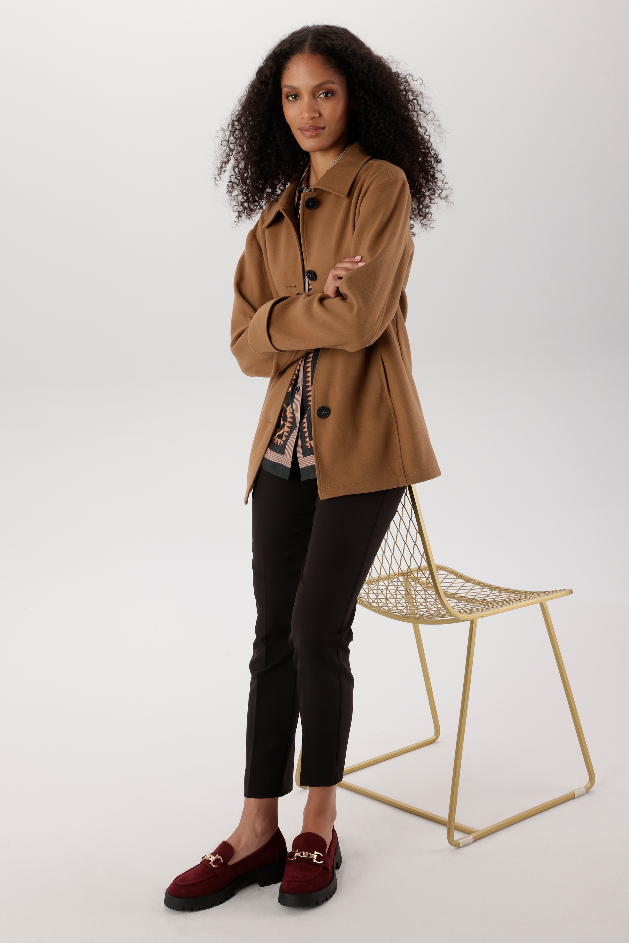 Aniston SELECTED Outdoorjacke ohne Kapuze in weicher Woll-Optik - NEUE KOLLEKTION