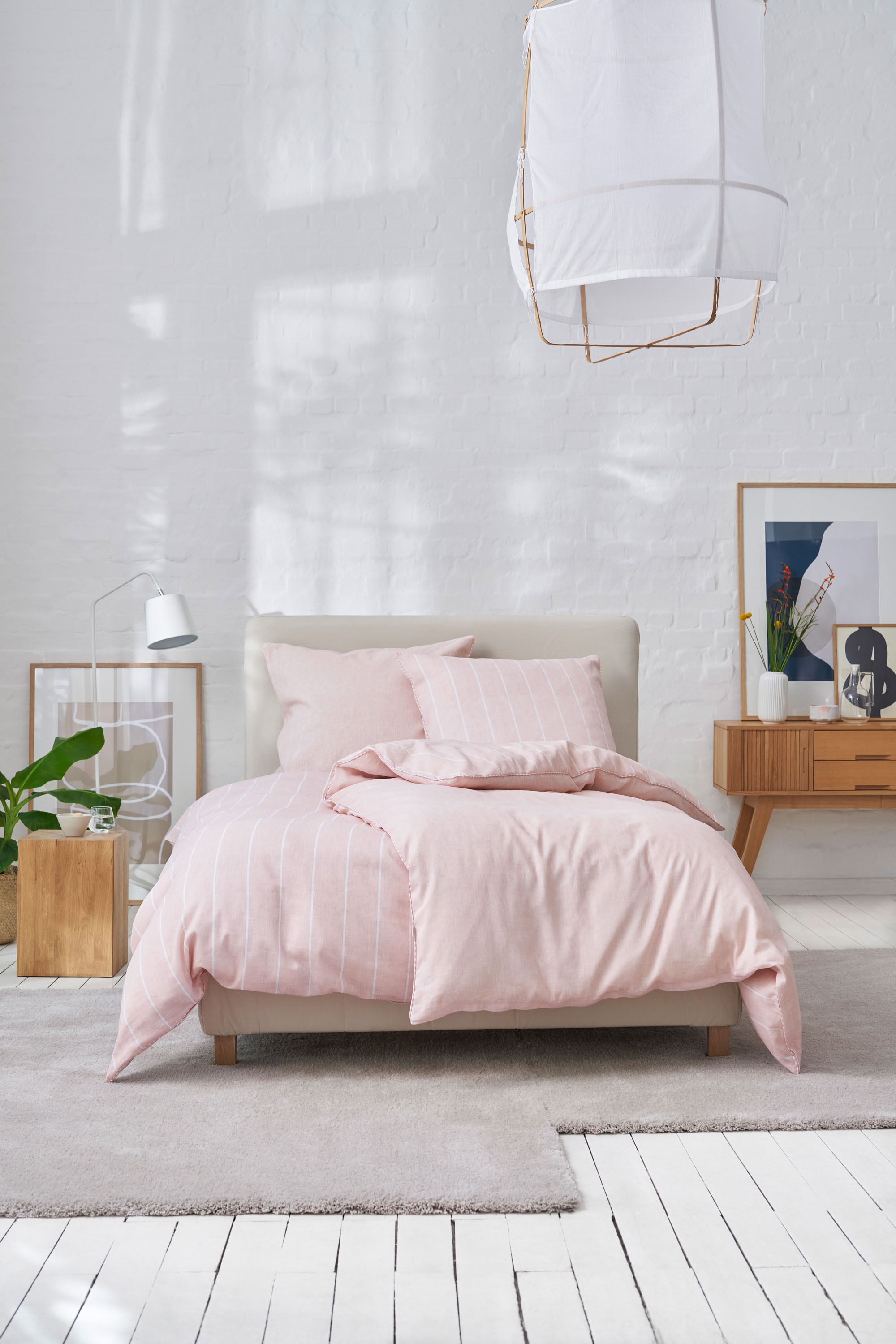 Esprit Bettwäsche »Harp Stripe in Gr. 135x200, 155x220 oder 200x200 cm« 2 Stk. Bettwäsche aus Baumwolle, gestreifte Bettwäsche mit Wendeoptik