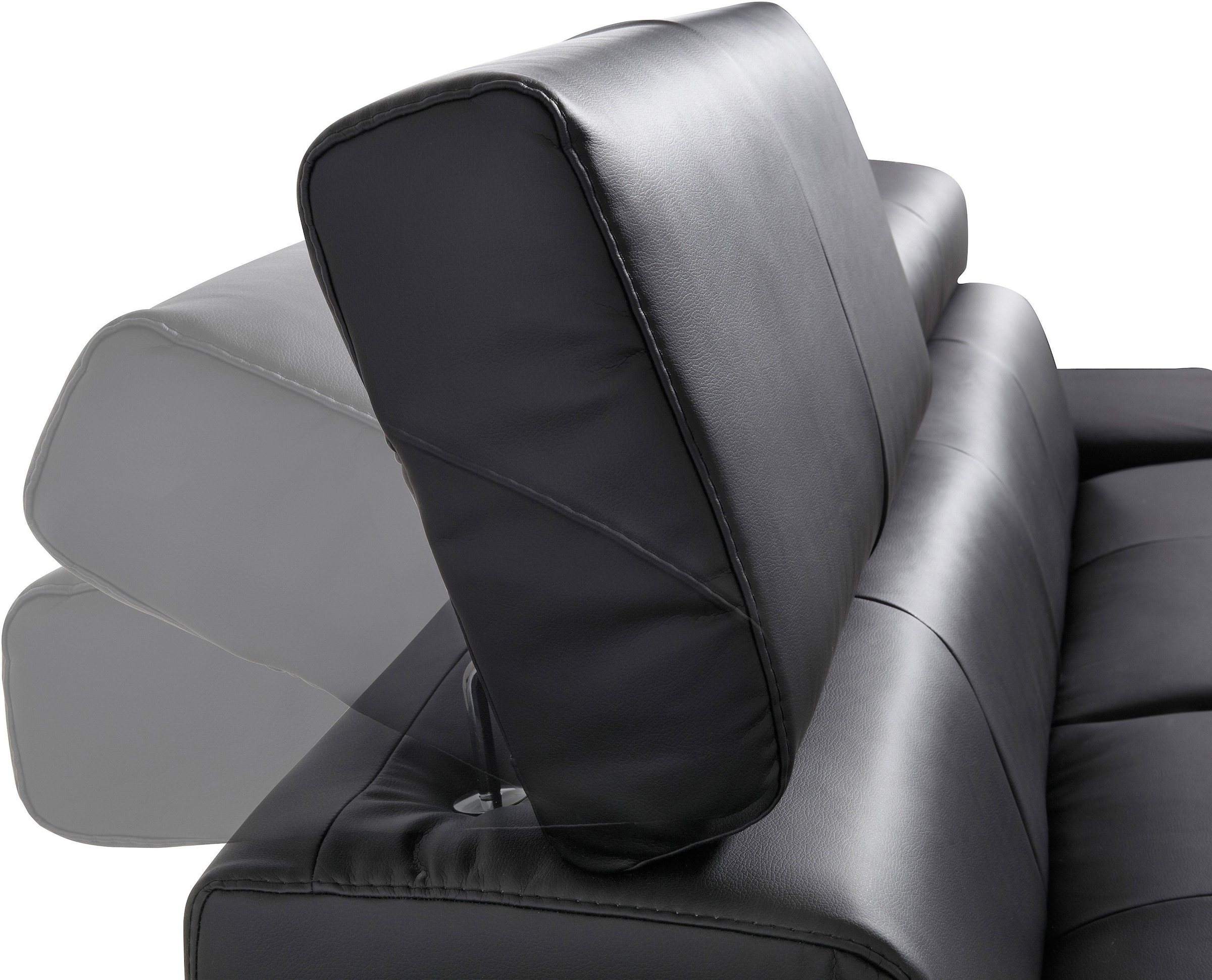 COTTA Ensemble rembourré »Enterprise« Set,  Set bestehend aus: 2-Sitzer mit Kopfteilverstellung & Hocker